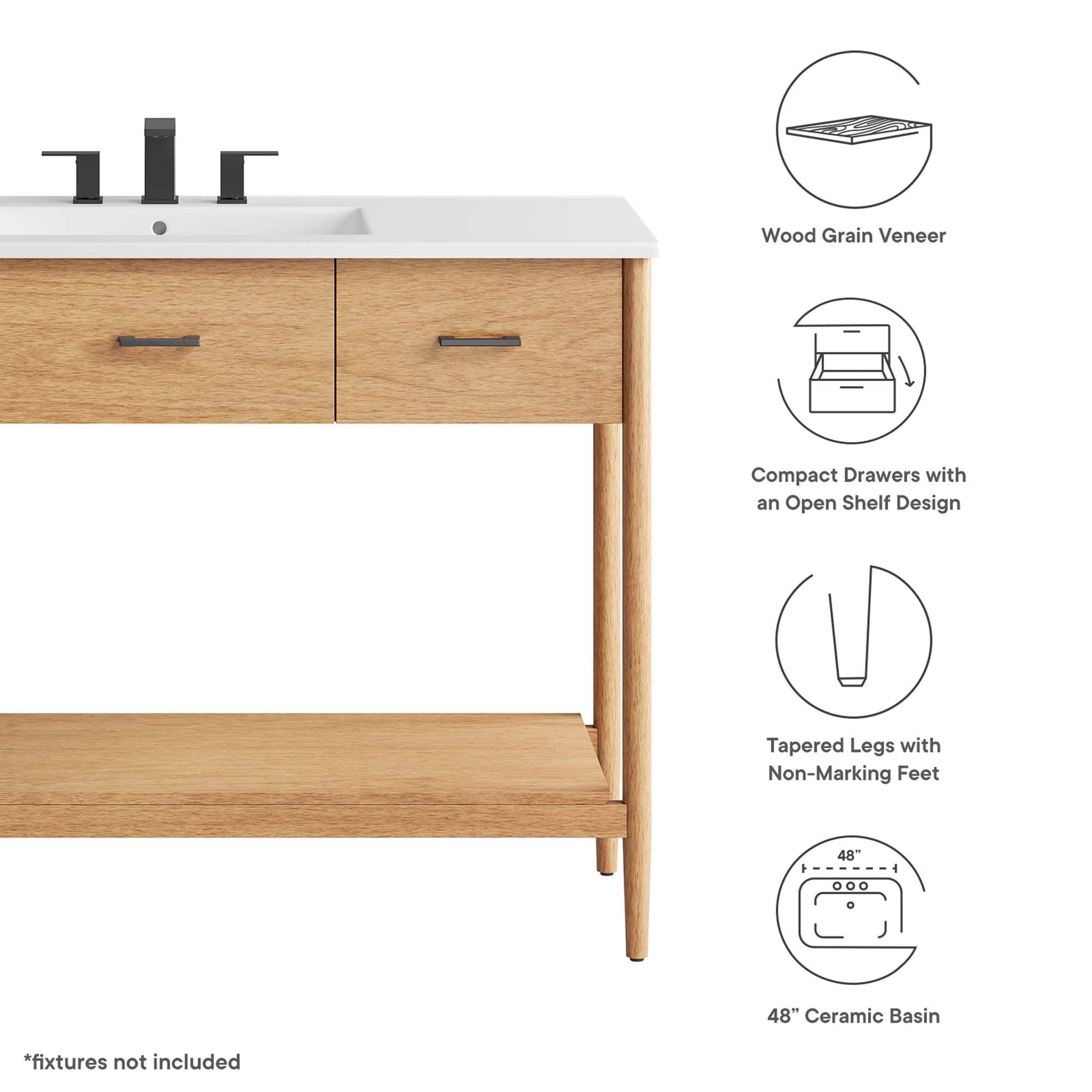 Zaire 48" Single Sink Bathroom Vanity by Modway - Best Buy Furniture