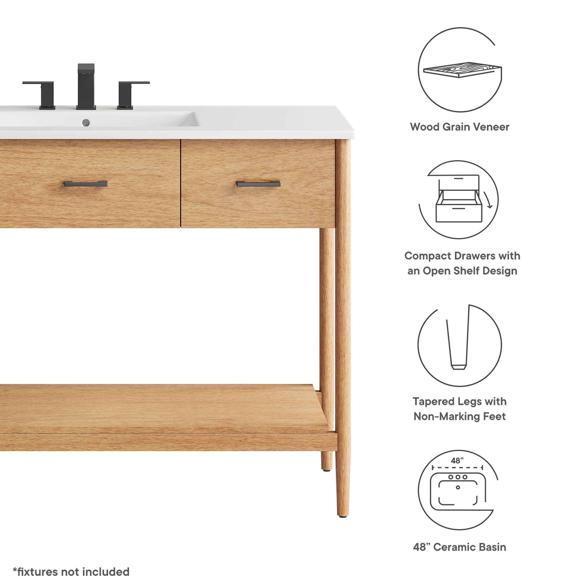 Zaire 48" Single Sink Bathroom Vanity by Modway - Best Buy Furniture