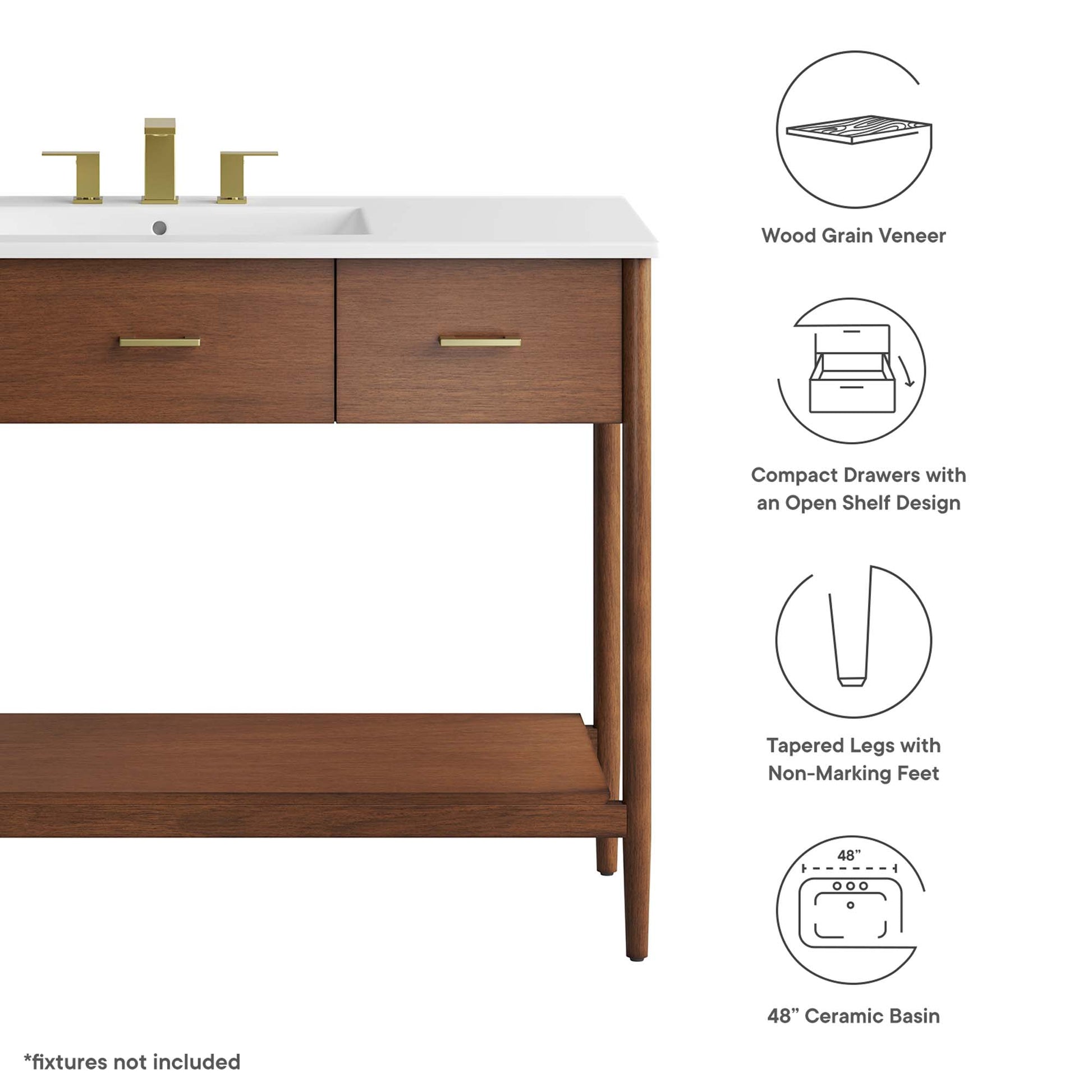 Zaire 48" Single Sink Bathroom Vanity by Modway - Best Buy Furniture