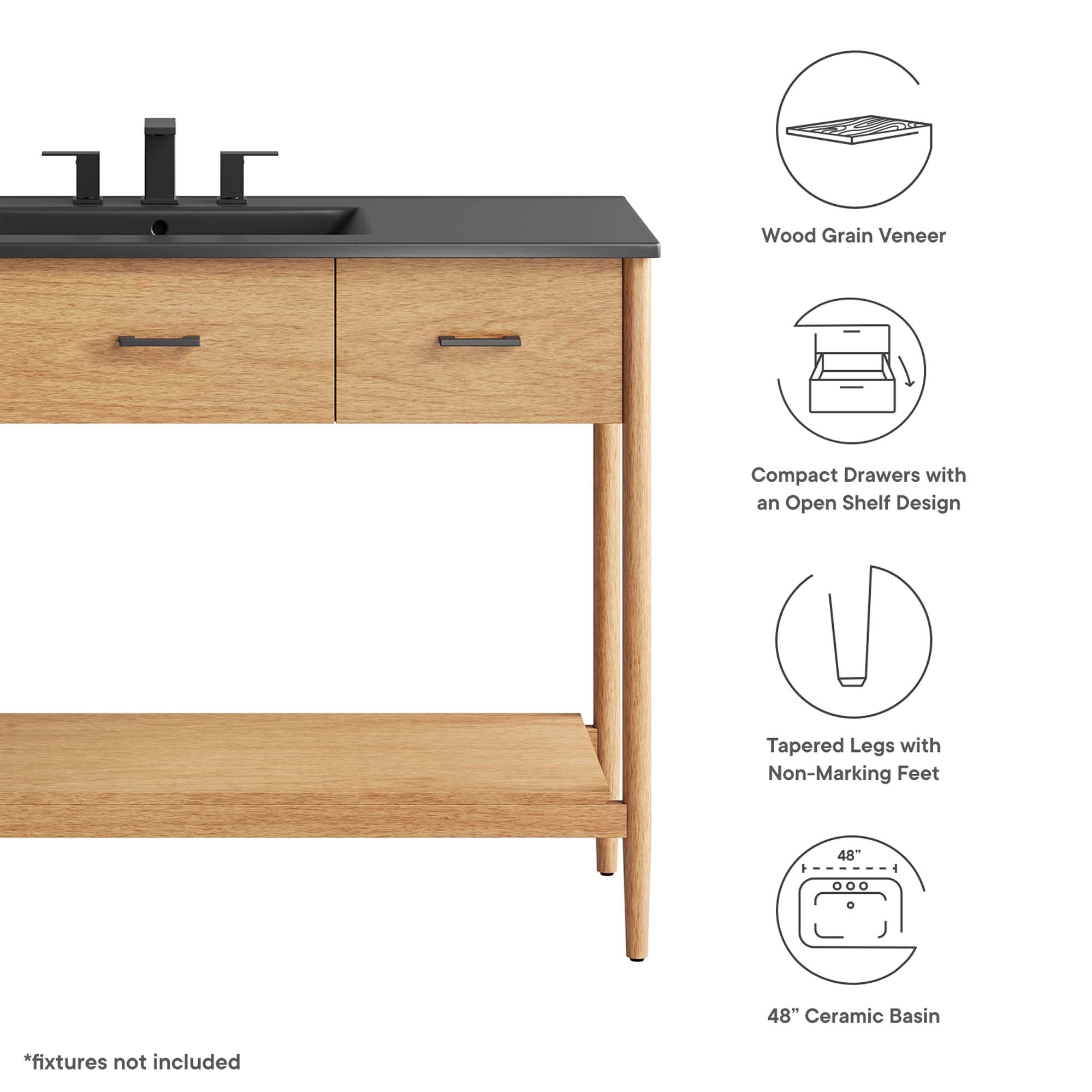 Zaire 48" Single Sink Bathroom Vanity by Modway - Best Buy Furniture