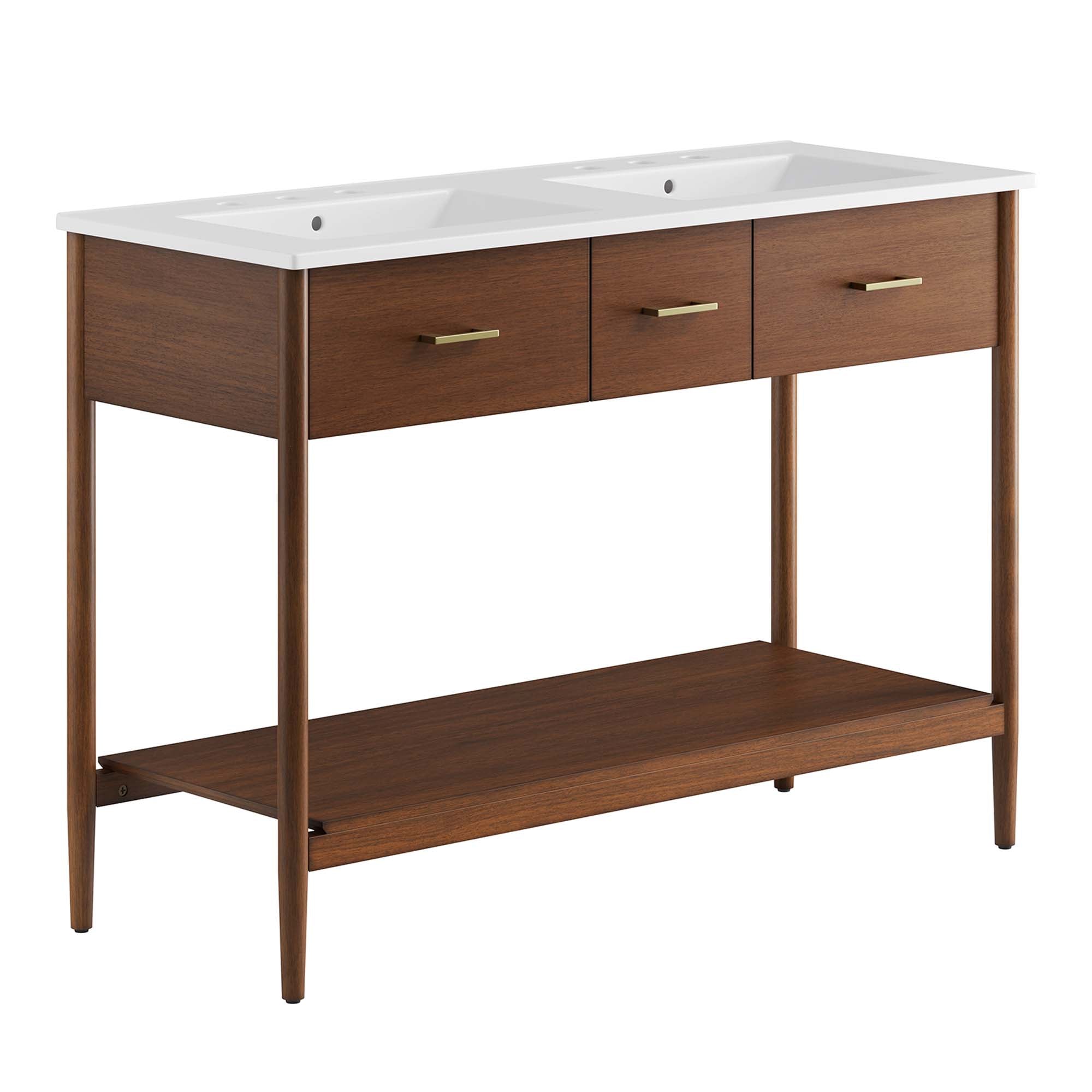 Zaire 48" Double Sink Bathroom Vanity by Modway - Best Buy Furniture
