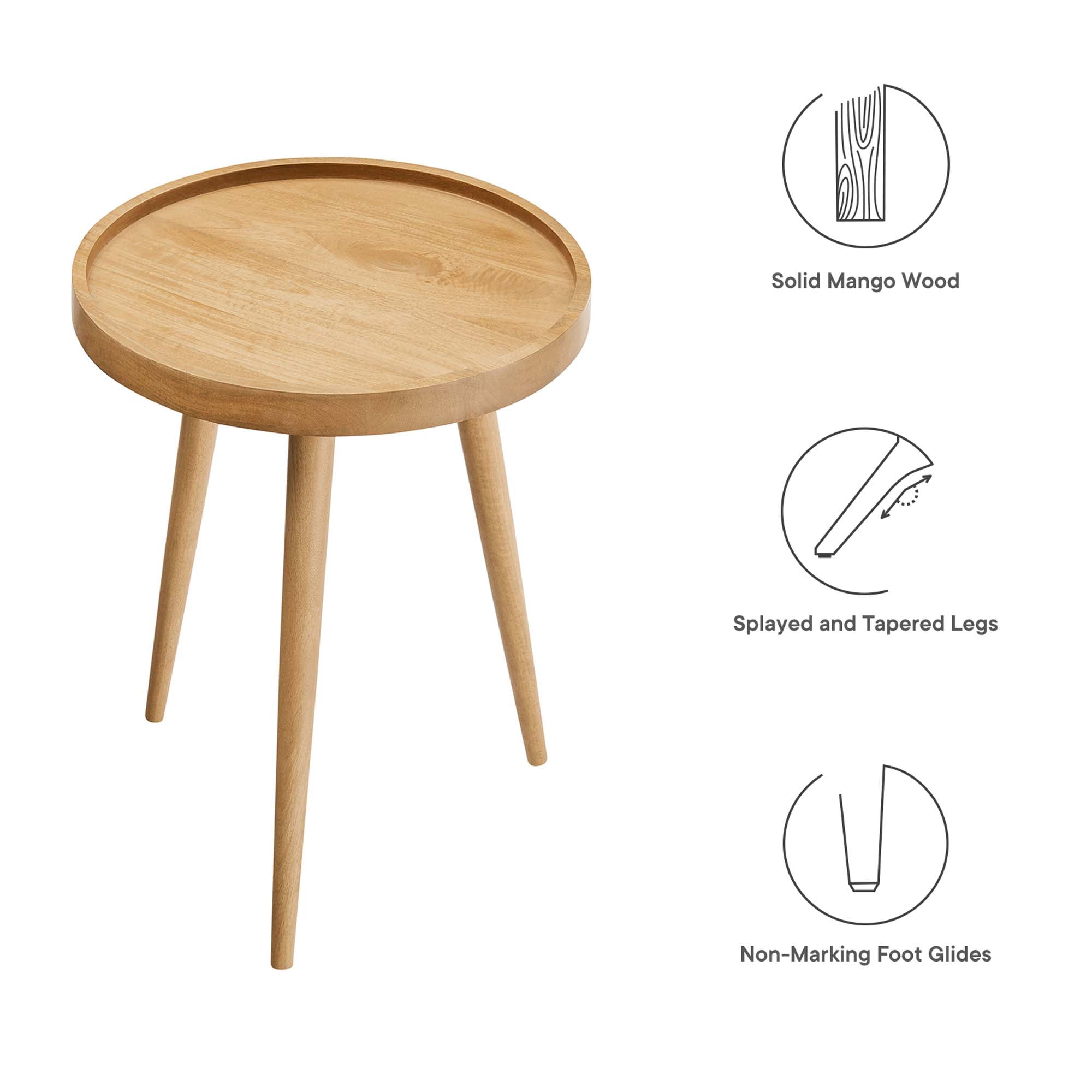 Chiro Round Wood Side Table by Modway - Best Buy Furniture