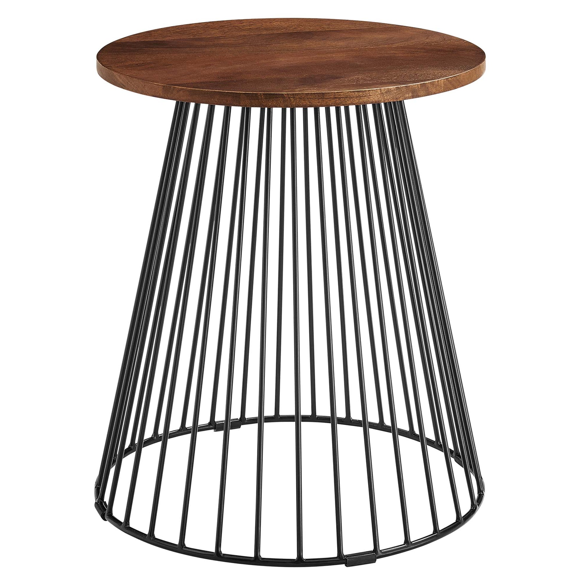 Valeo Round Wood and Metal Side Table by Modway - Best Buy Furniture