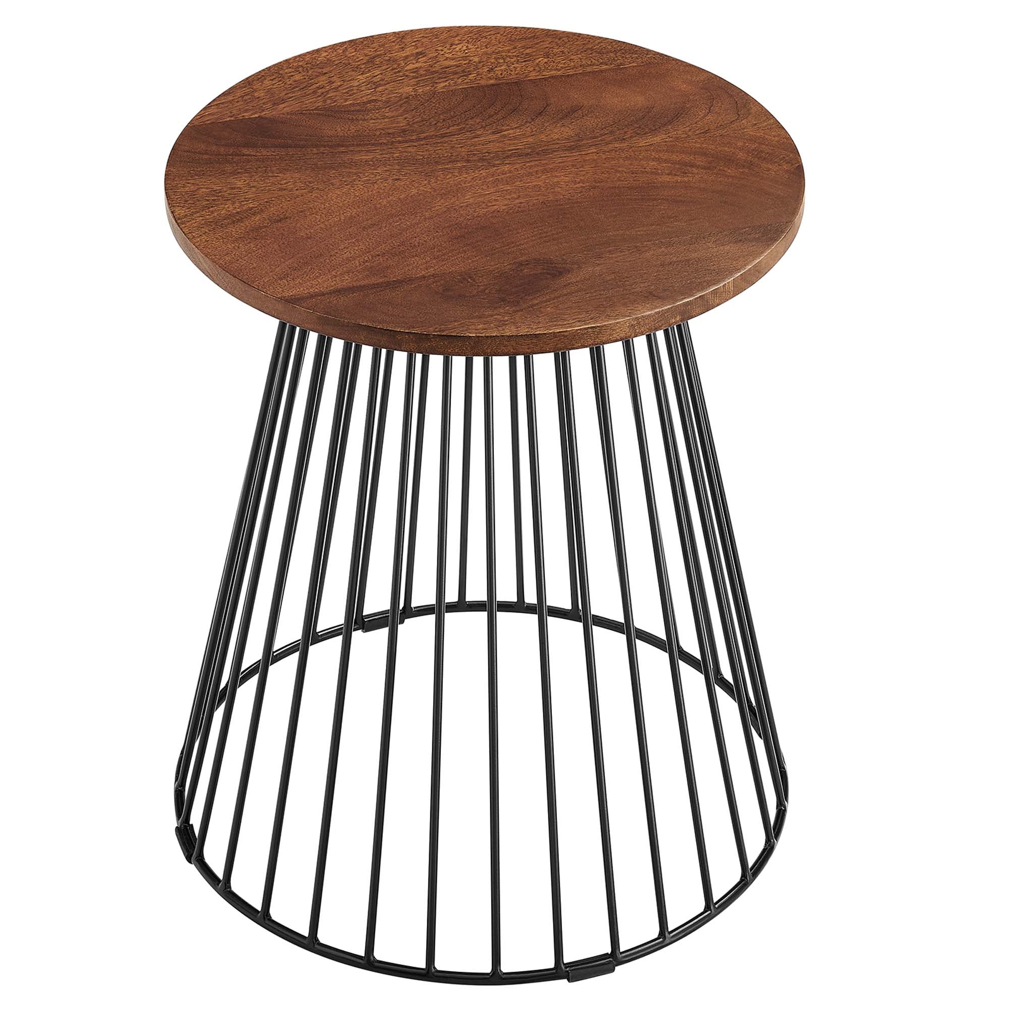 Valeo Round Wood and Metal Side Table by Modway - Best Buy Furniture
