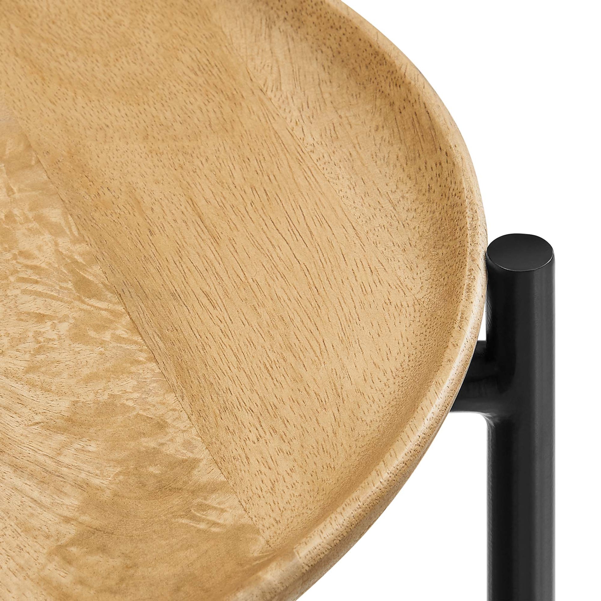 Xilo Round Wood and Metal Side Table by Modway - Best Buy Furniture