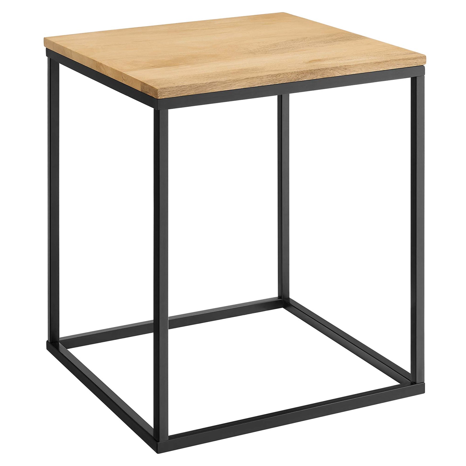 Zora Square Wood and Metal Side Table by Modway - Best Buy Furniture