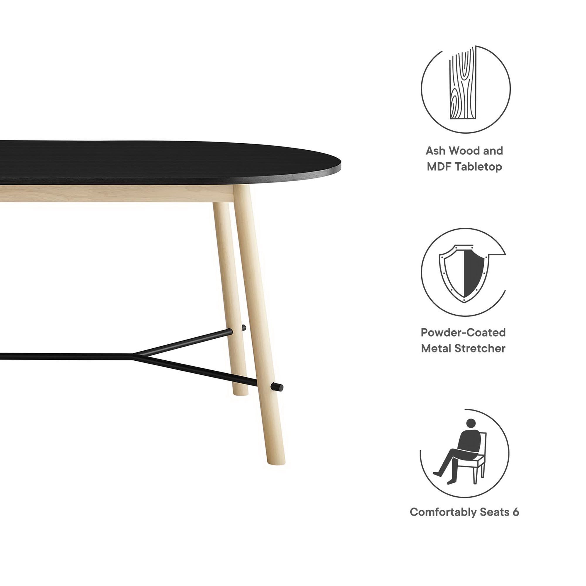 Infuse 71" Wood Grain Dining Table by Modway - Best Buy Furniture
