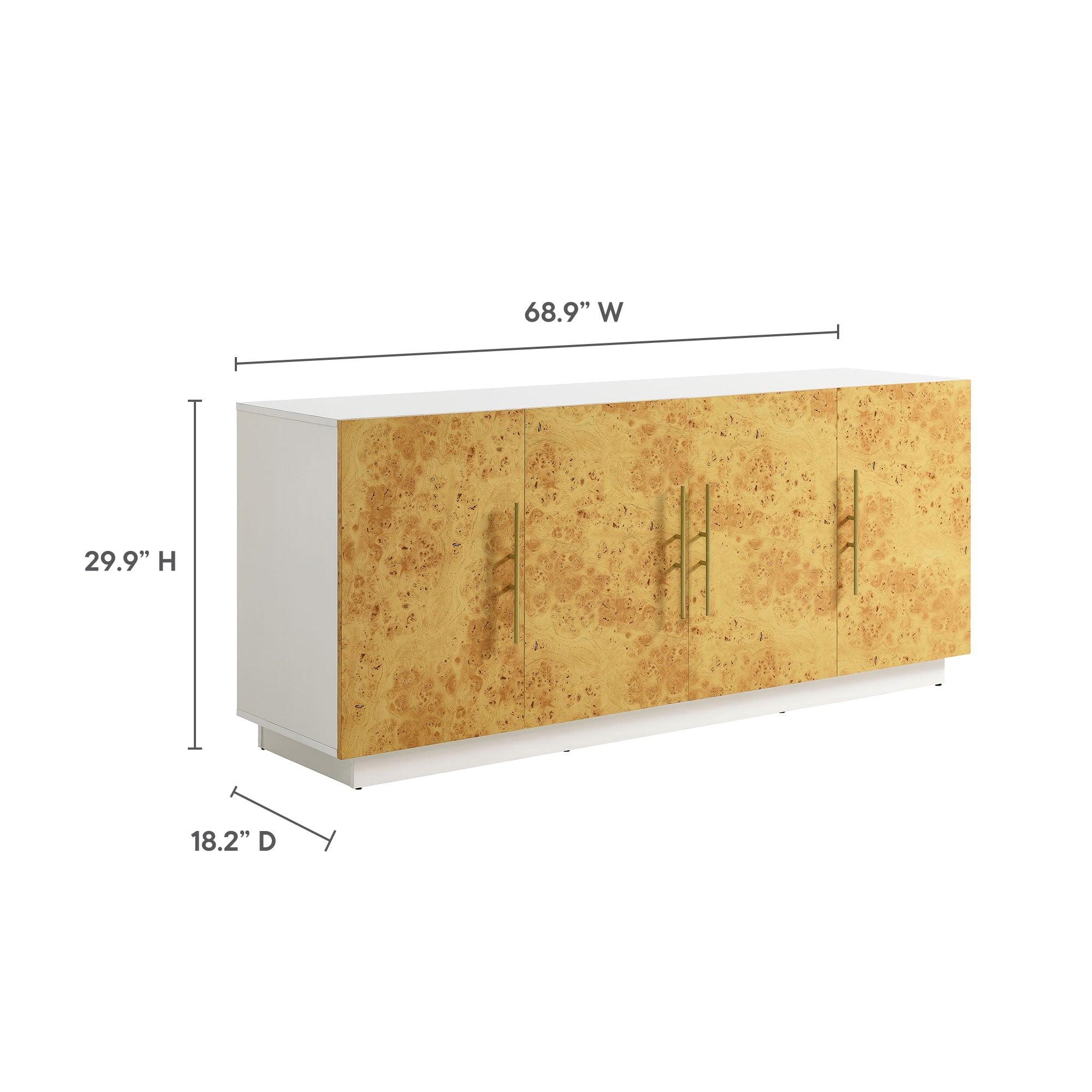 Abel 69 Inch Burl Wood Sideboard Buffet TV Stand by Modway - Best Buy Furniture