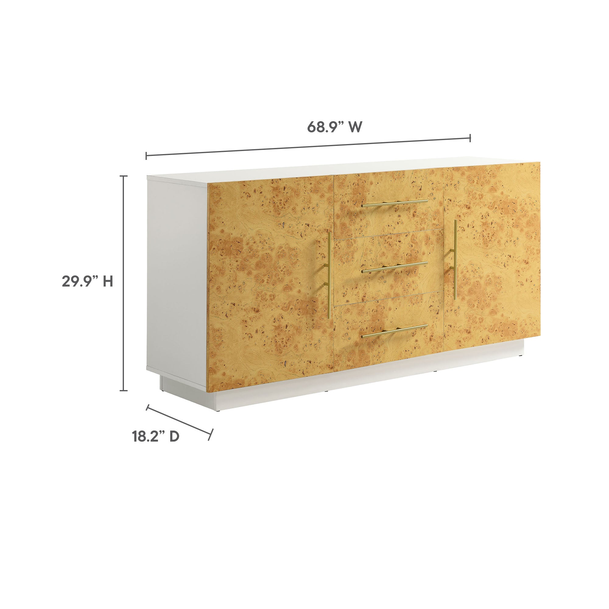 Abel 59 Inch Burl Wood Sideboard Buffet TV Stand by Modway - Best Buy Furniture