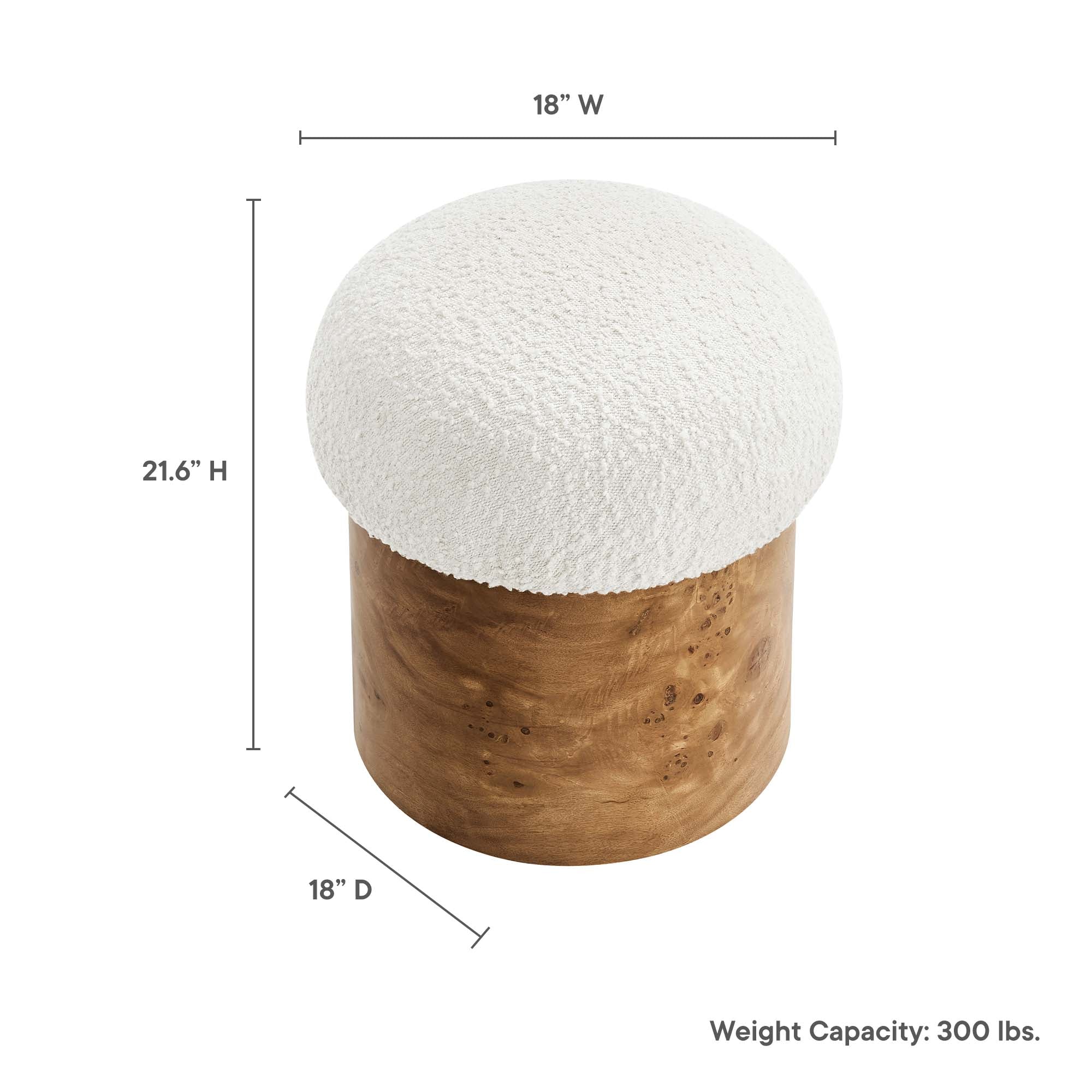 Breeze Boucle Upholstered Ottoman by Modway - Best Buy Furniture