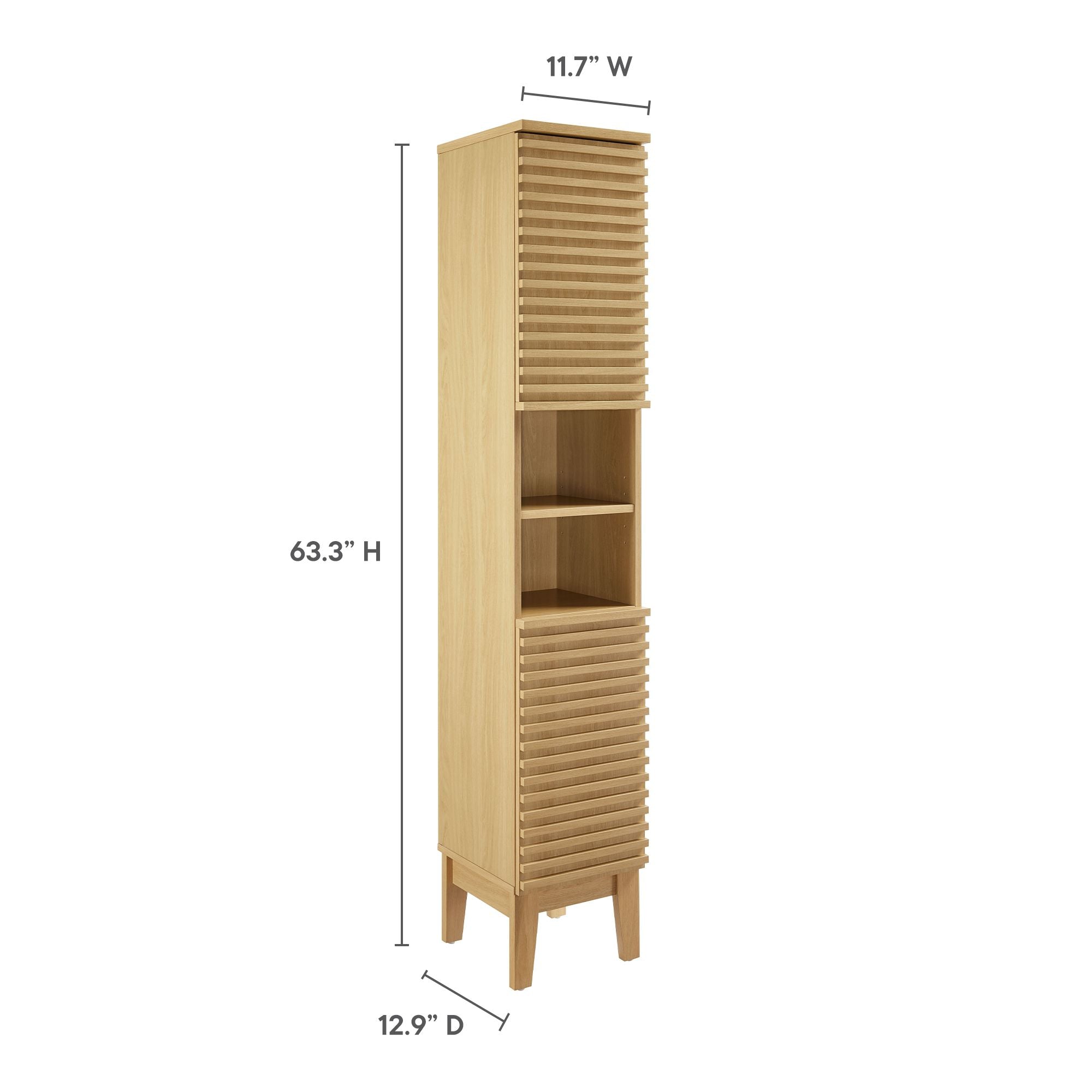 Render Tall Narrow Bathroom Storage Cabinet by Modway - Best Buy Furniture