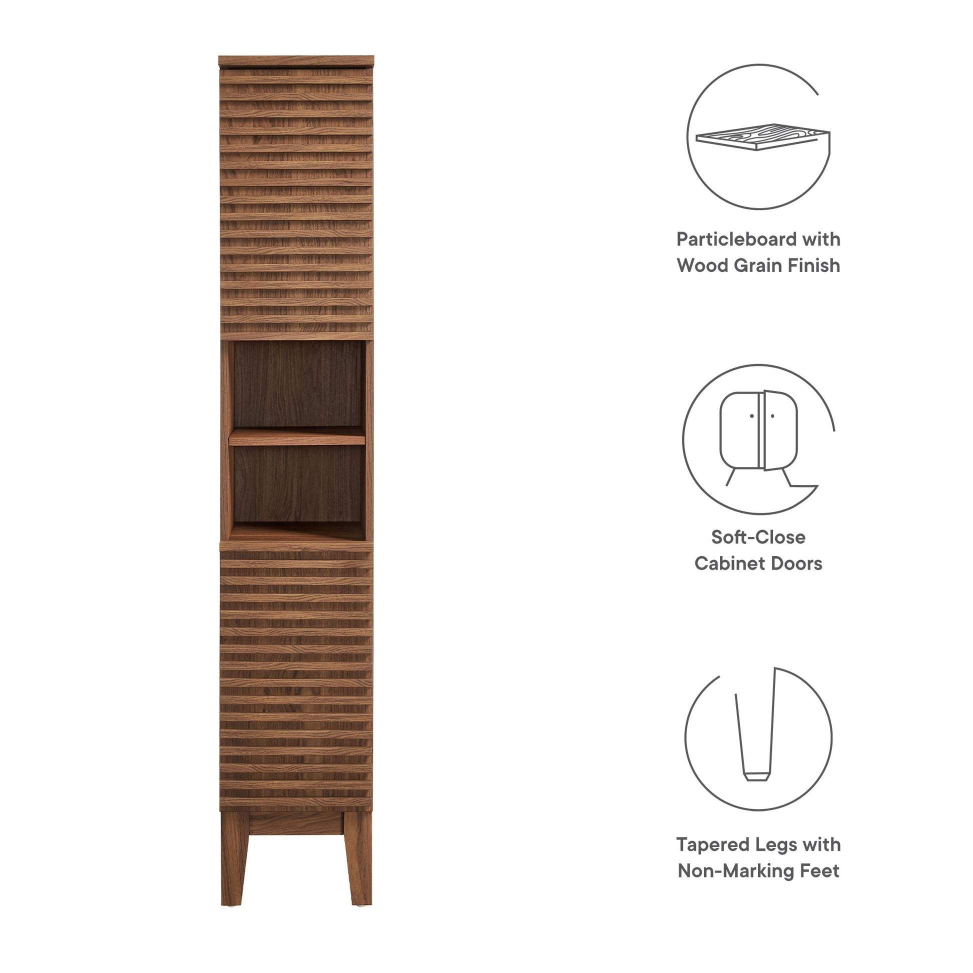 Render Tall Narrow Bathroom Storage Cabinet by Modway - Best Buy Furniture