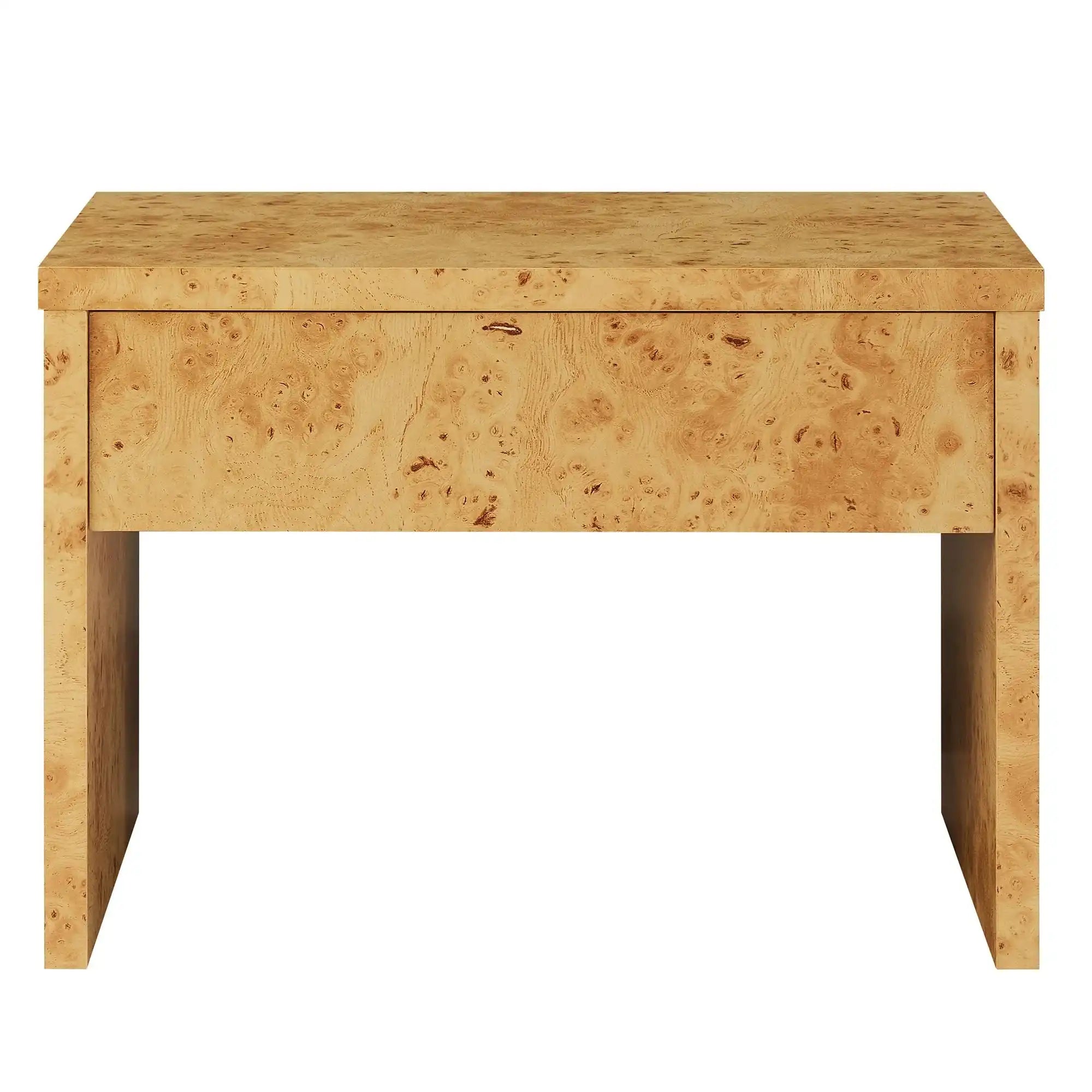 Hudson 1-Drawer Burl Wood Nightstand - Best Buy Furniture
