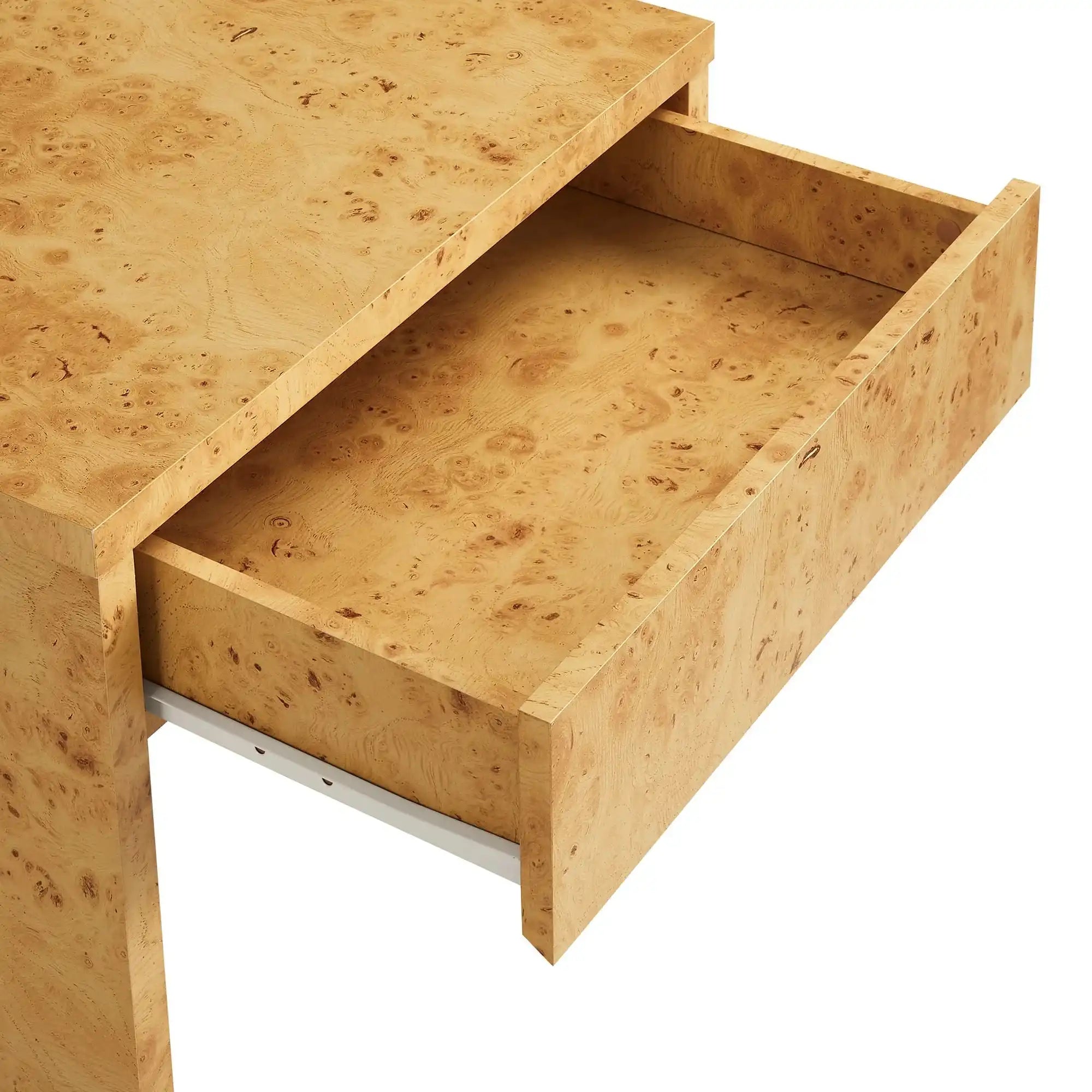 Hudson 1-Drawer Burl Wood Nightstand - Best Buy Furniture