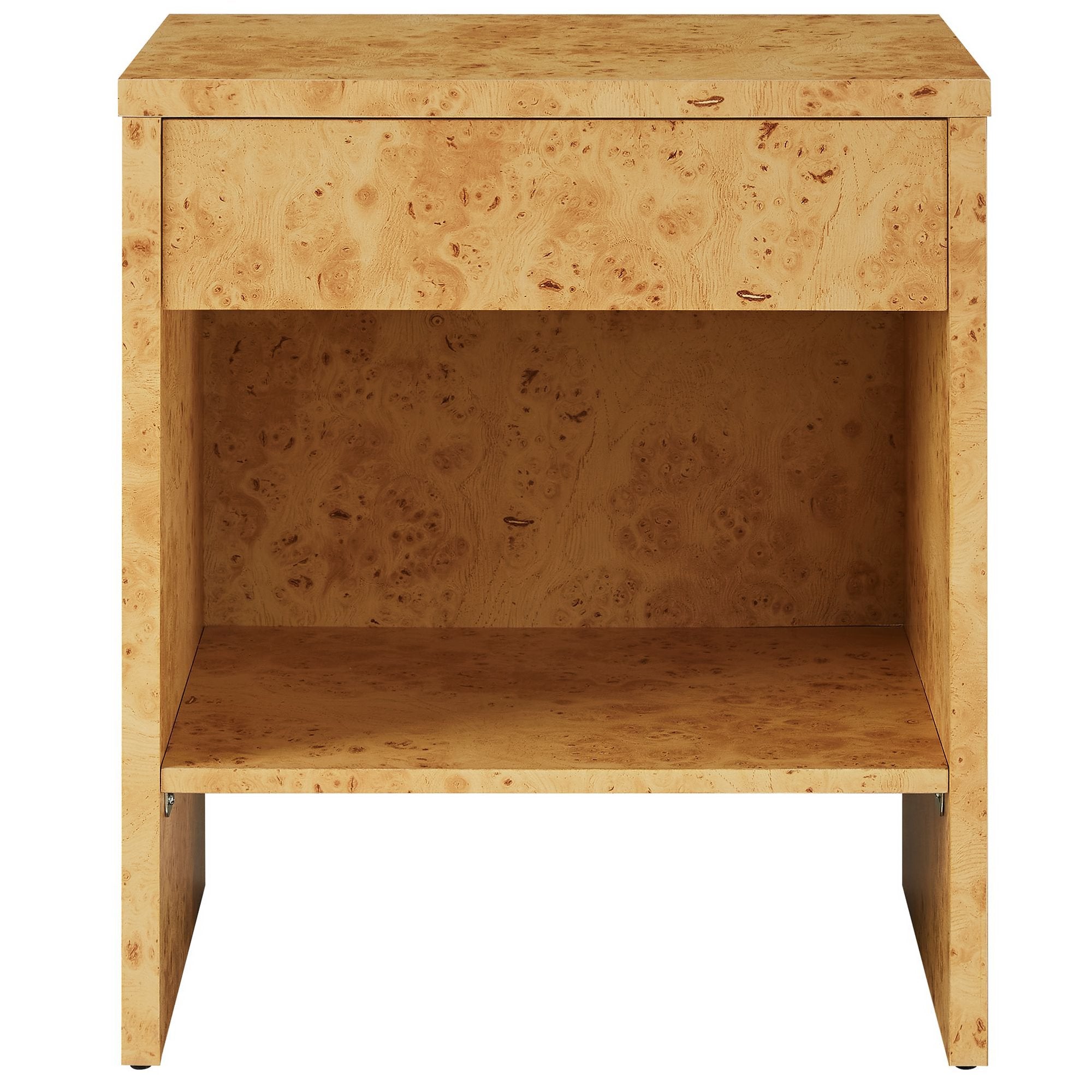 Hudson 1-Drawer Burl Wood Nightstand With Shelf by Modway - Best Buy Furniture