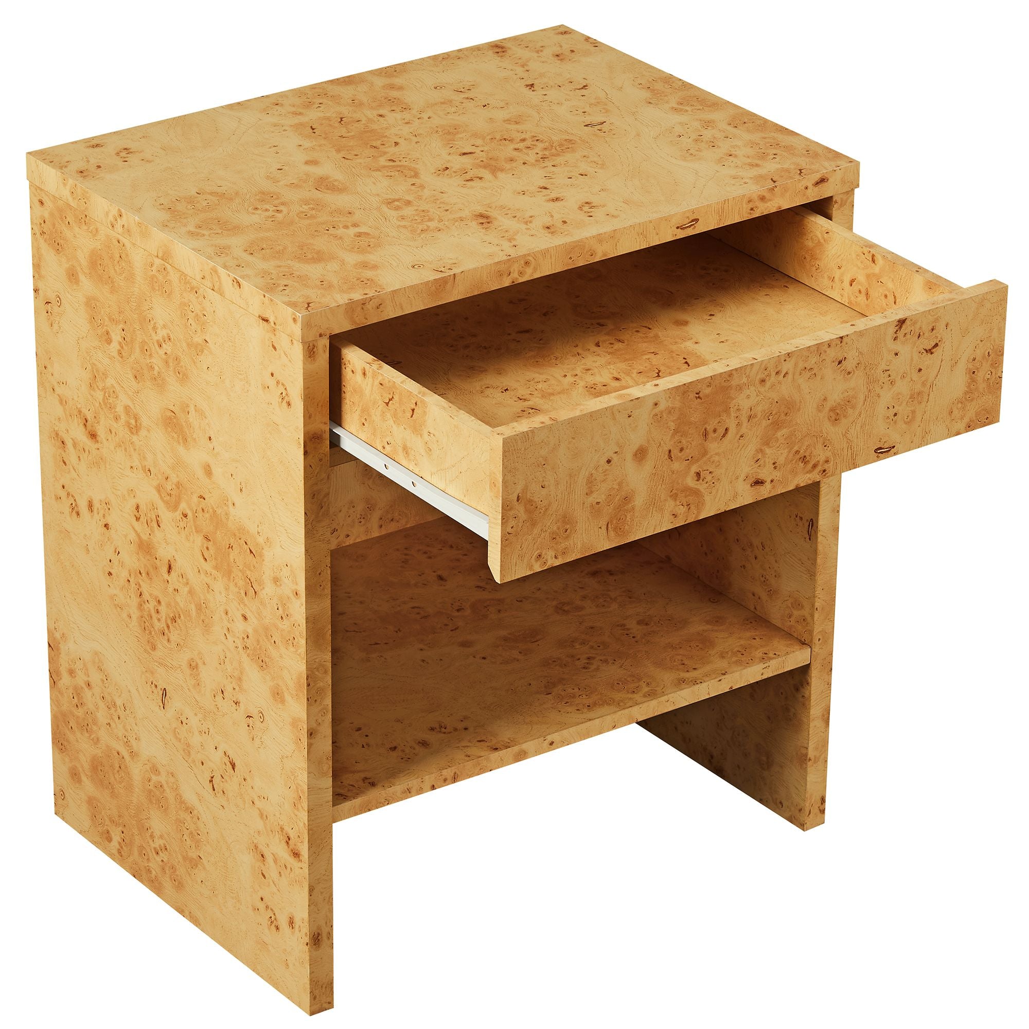 Hudson 1-Drawer Burl Wood Nightstand With Shelf by Modway - Best Buy Furniture