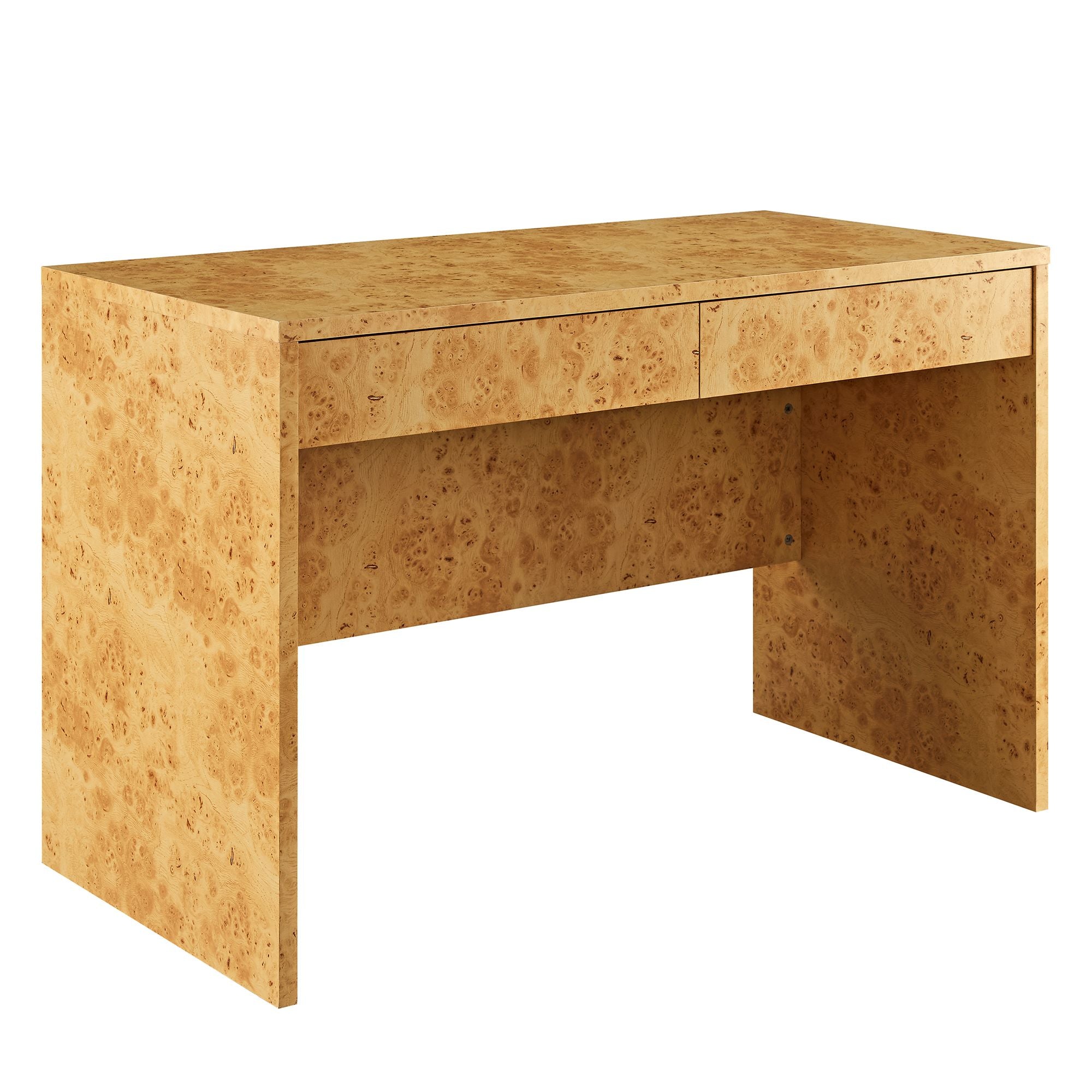 Hudson 2-Drawer Burl Wood Desk by Modway - Best Buy Furniture