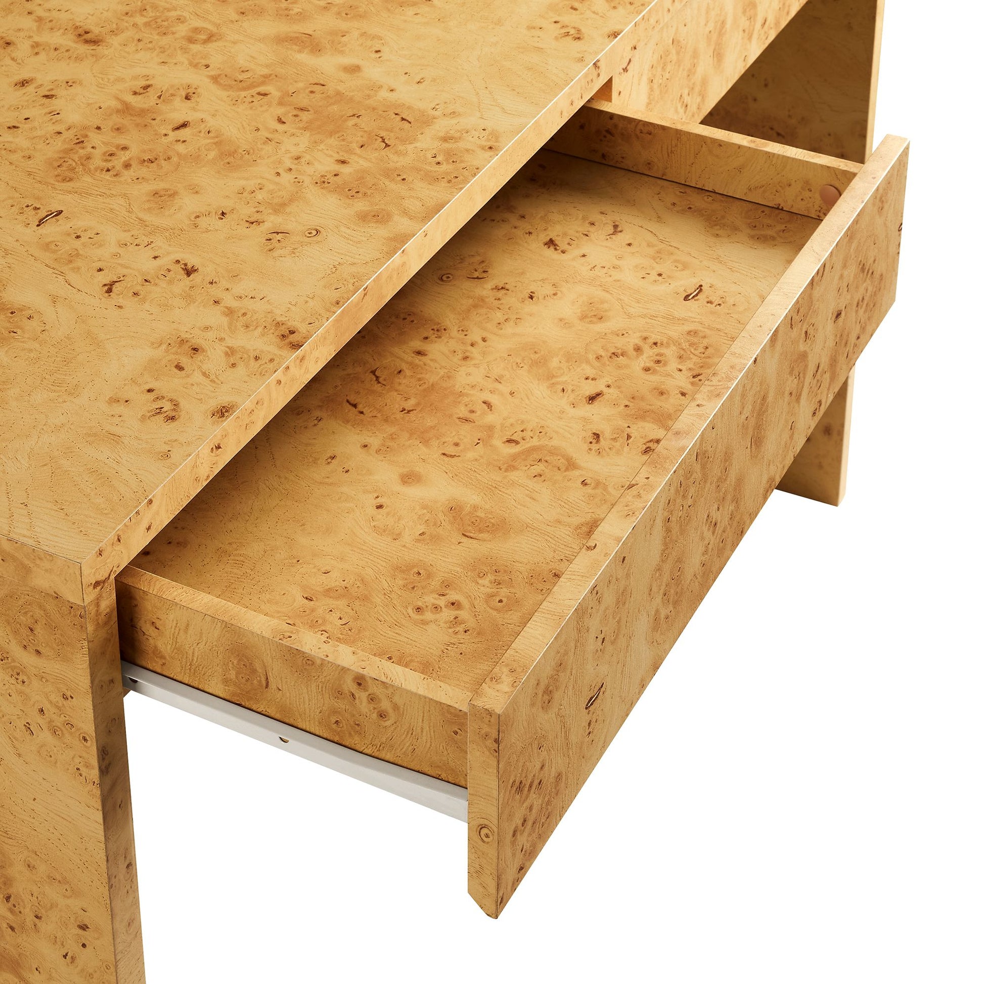Hudson 2-Drawer Burl Wood Desk by Modway - Best Buy Furniture