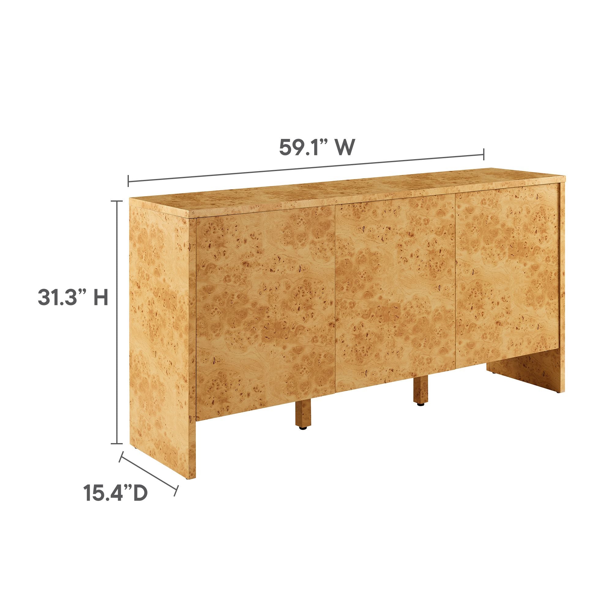 Hudson 60" Burl Wood Sideboard by Modway - Best Buy Furniture