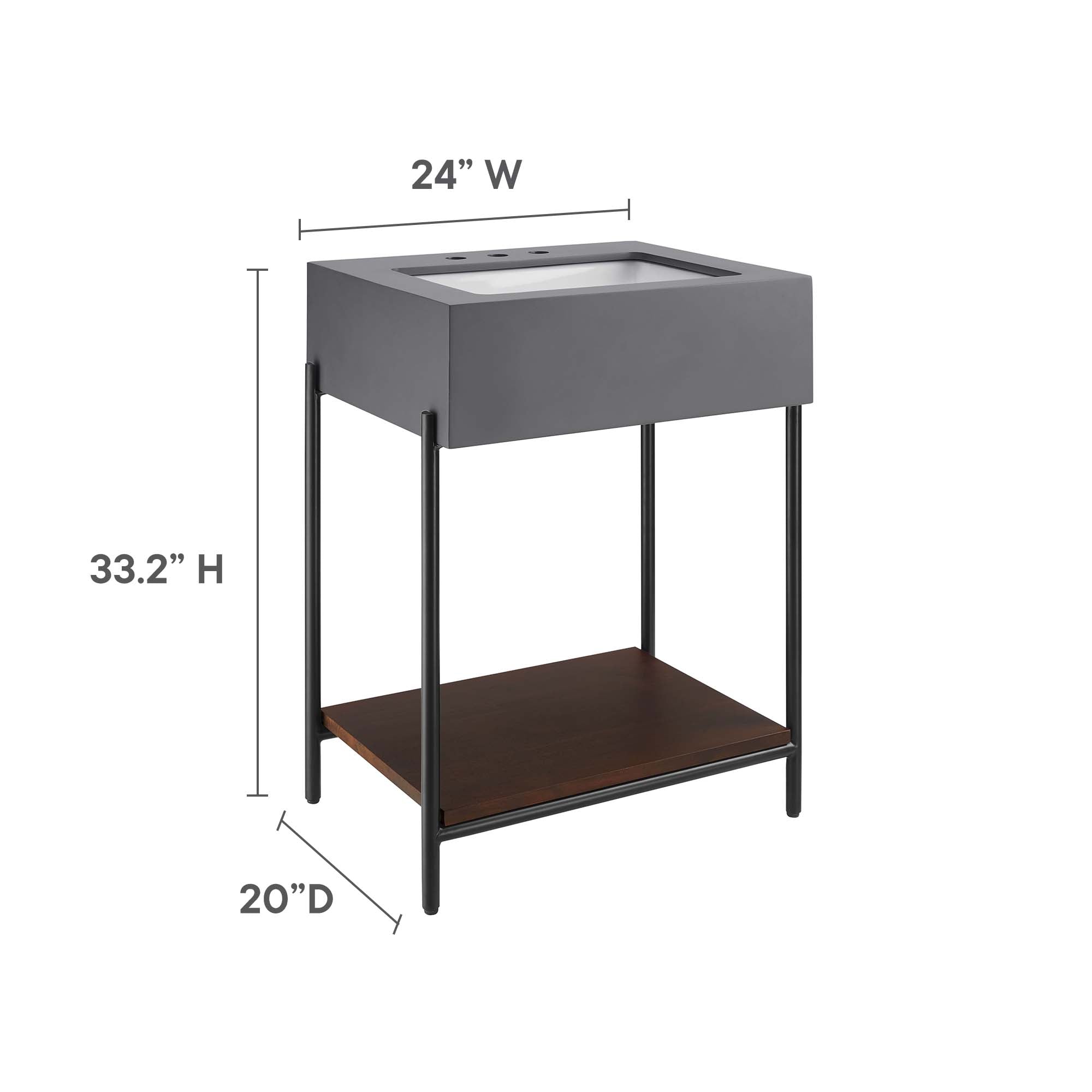 Etch 24" Bathroom Vanity with Sink by Modway - Best Buy Furniture