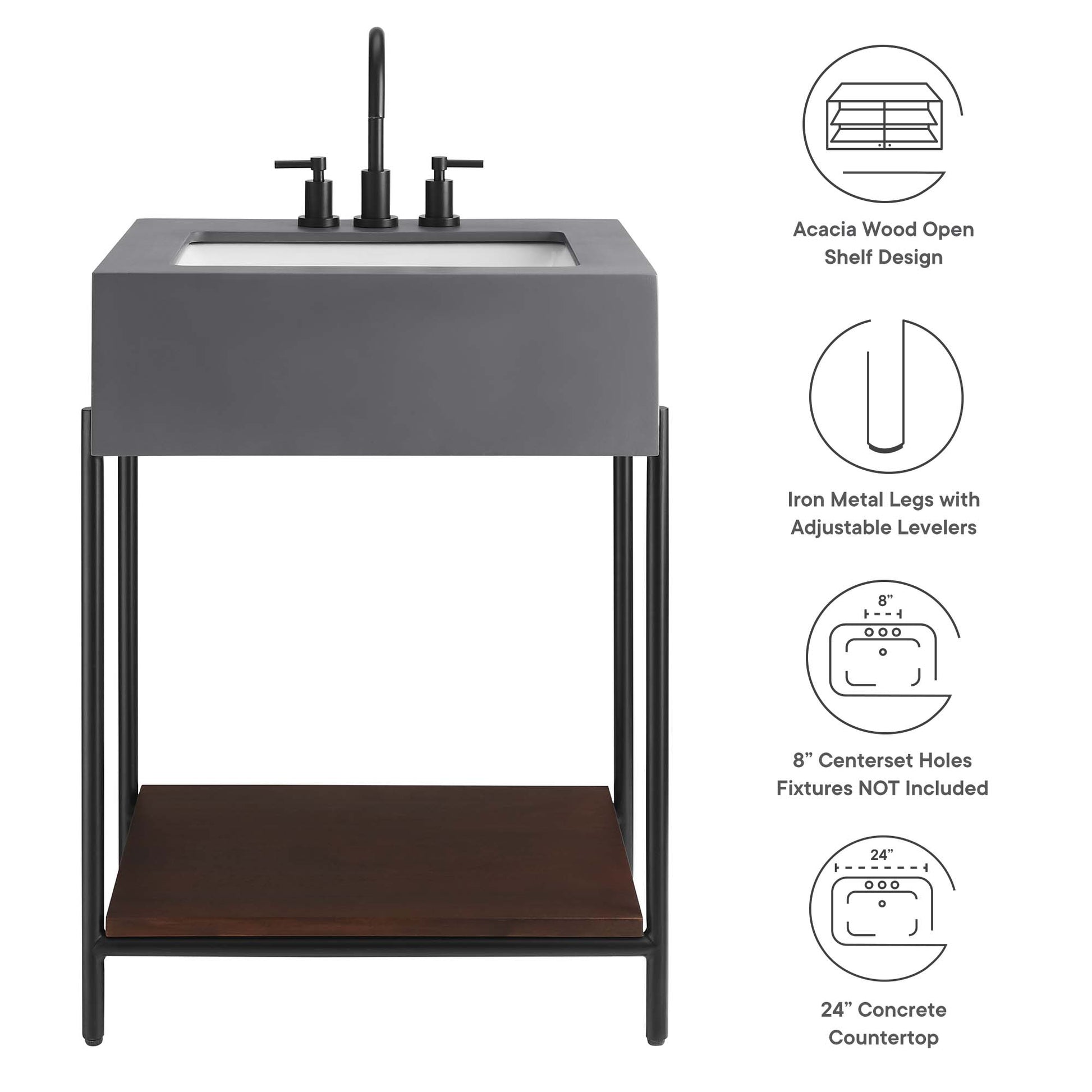 Etch 24" Bathroom Vanity with Sink by Modway - Best Buy Furniture
