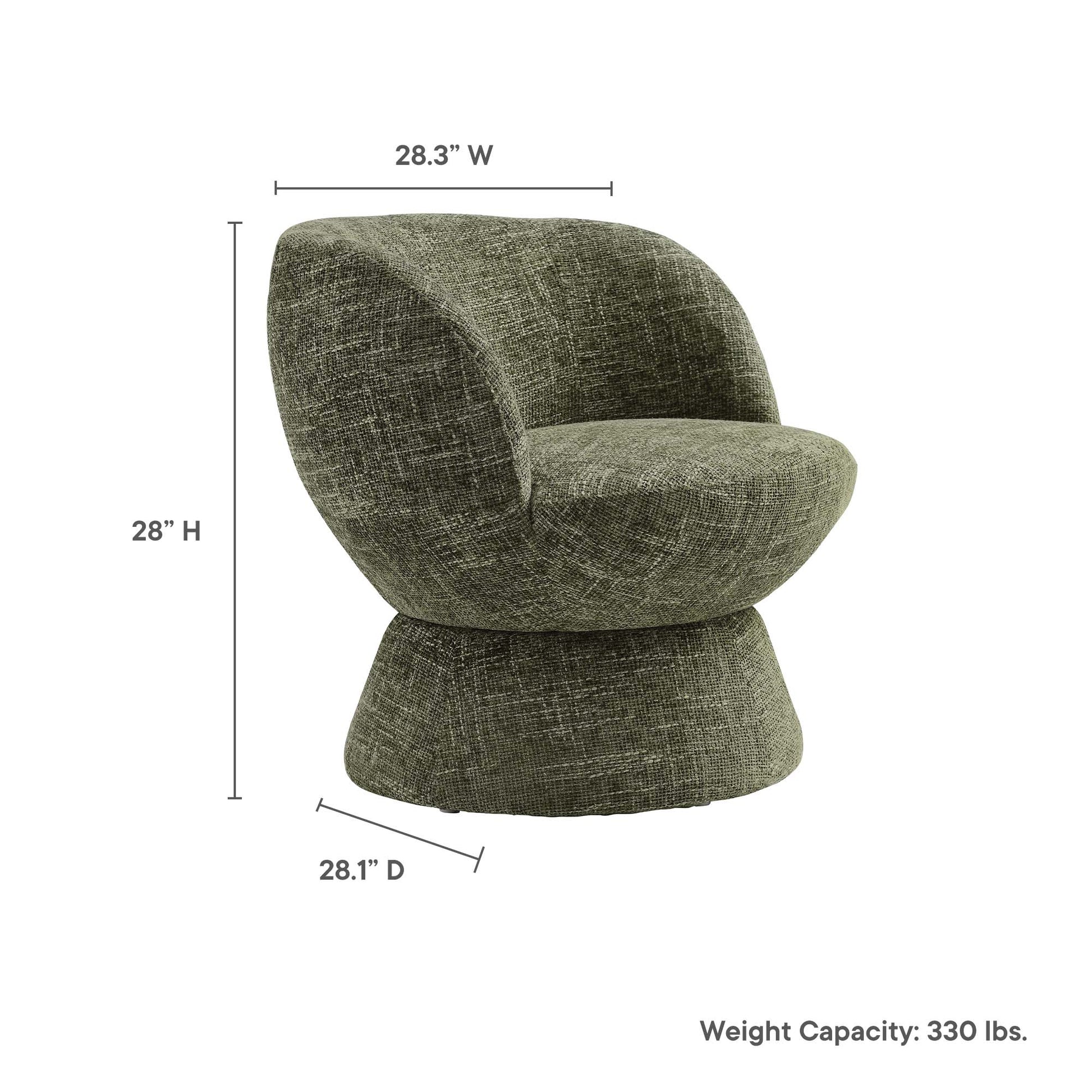 Vesta Chenille Fabric Upholstered Swivel Chair by Modway - Best Buy Furniture