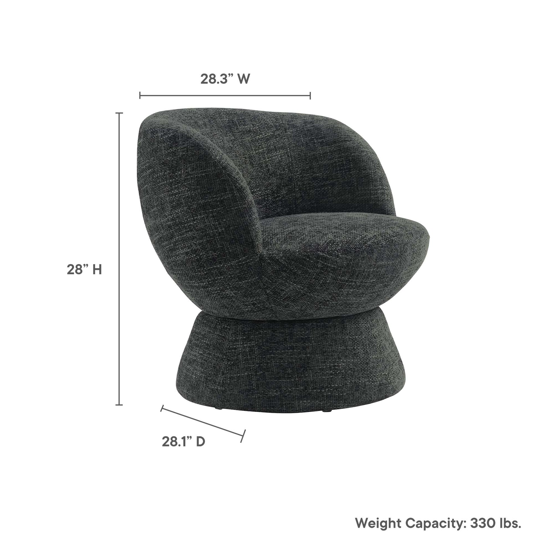 Vesta Chenille Fabric Upholstered Swivel Chair by Modway - Best Buy Furniture
