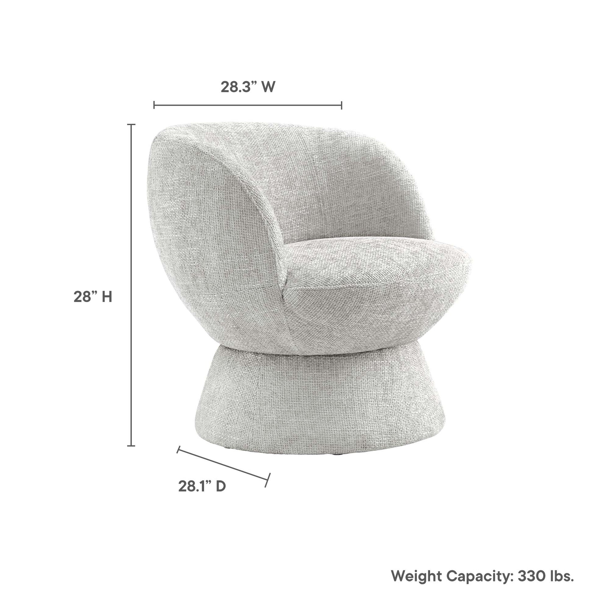 Vesta Chenille Fabric Upholstered Swivel Chair by Modway - Best Buy Furniture