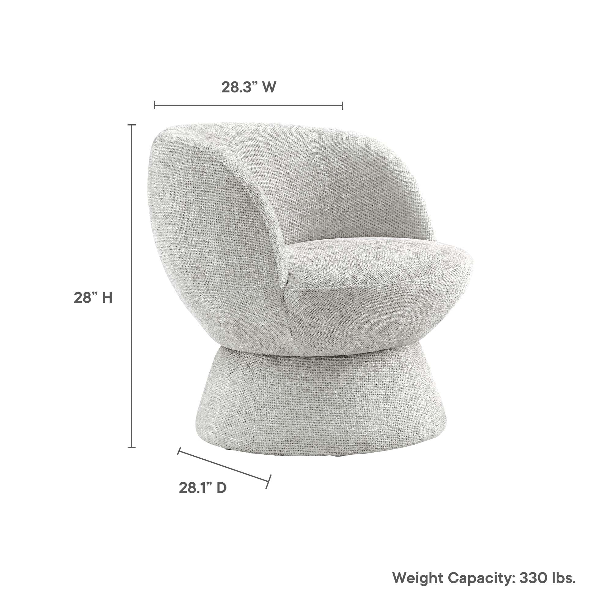 Vesta Chenille Fabric Upholstered Swivel Chair by Modway - Best Buy Furniture