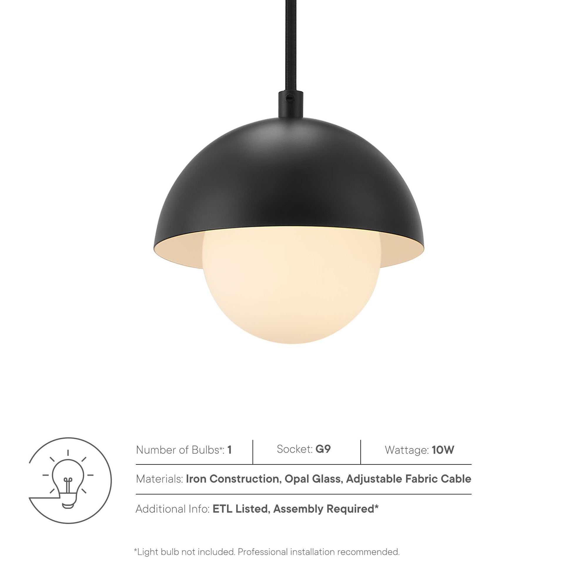 Eclipse Globe Pendant Light by Modway - Best Buy Furniture