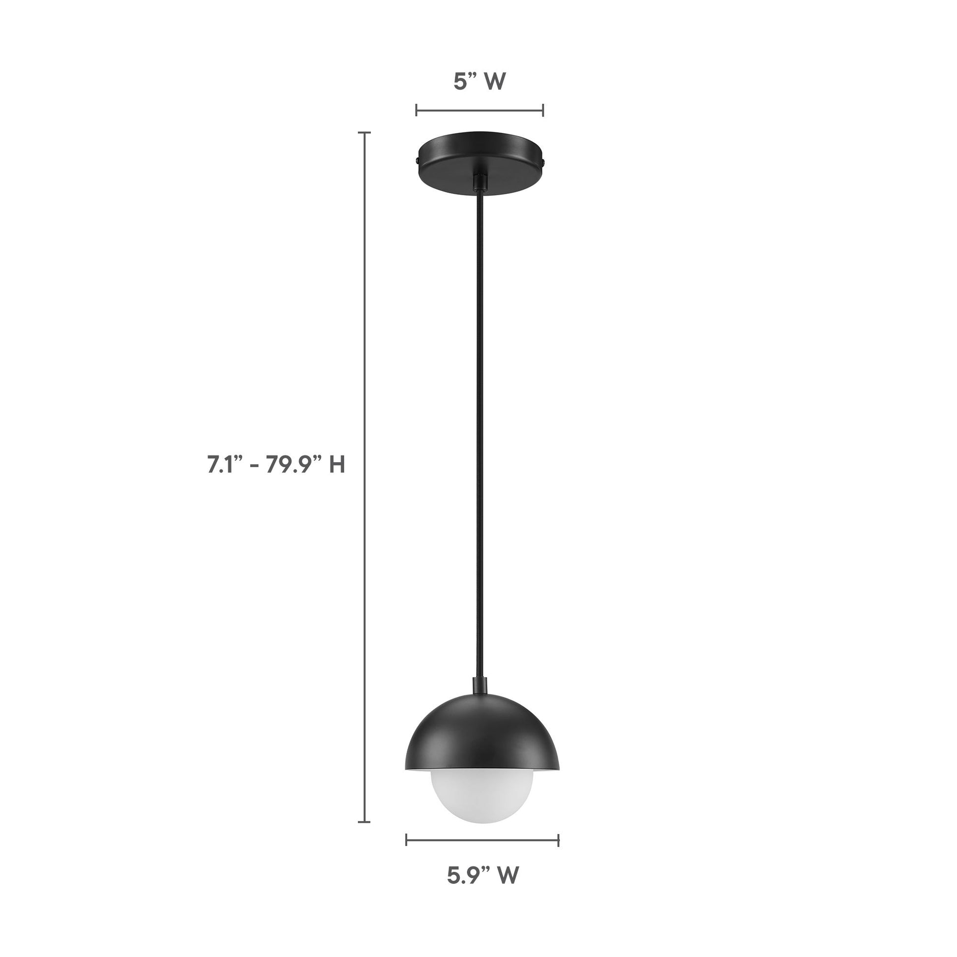 Eclipse Globe Pendant Light by Modway - Best Buy Furniture