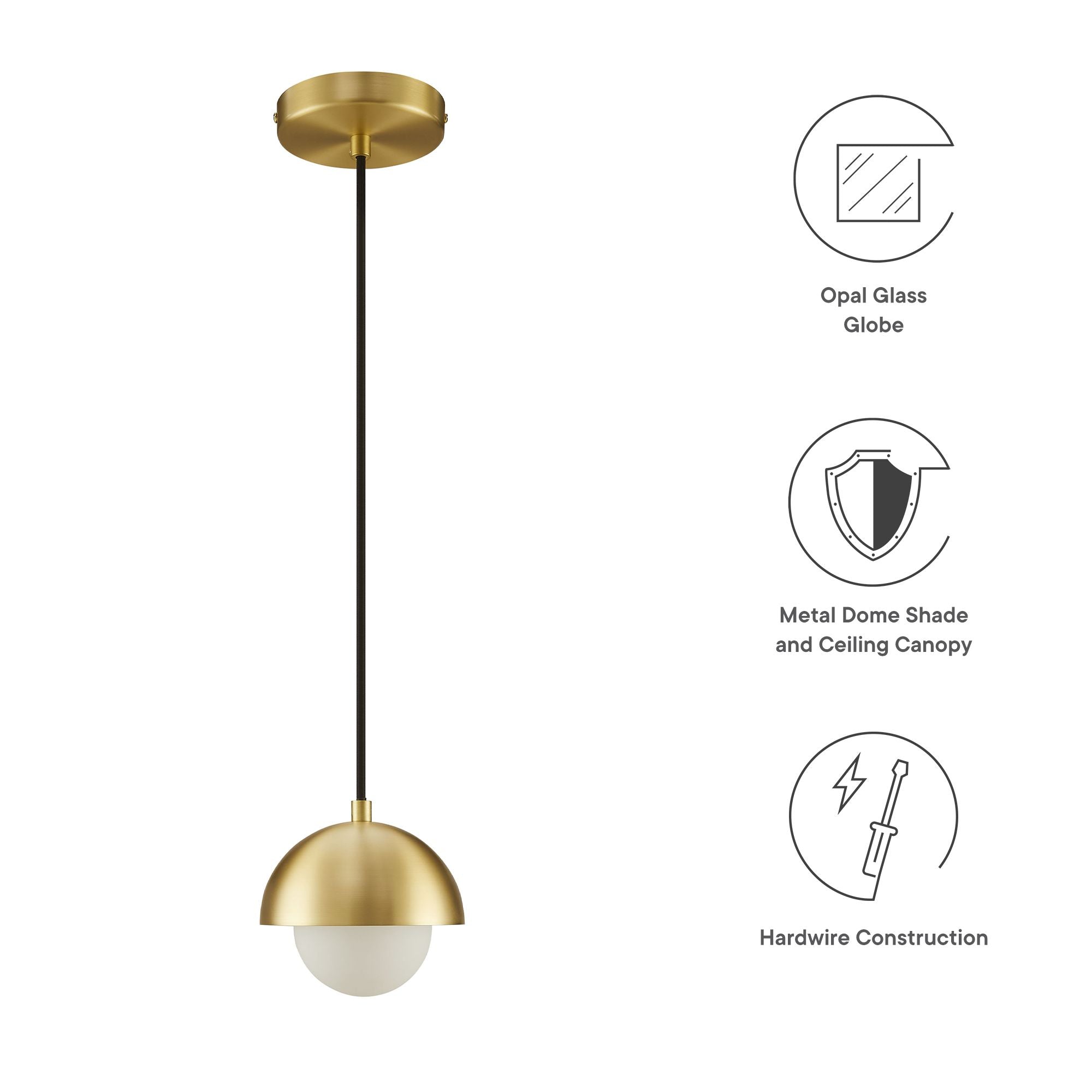 Eclipse Globe Pendant Light by Modway - Best Buy Furniture