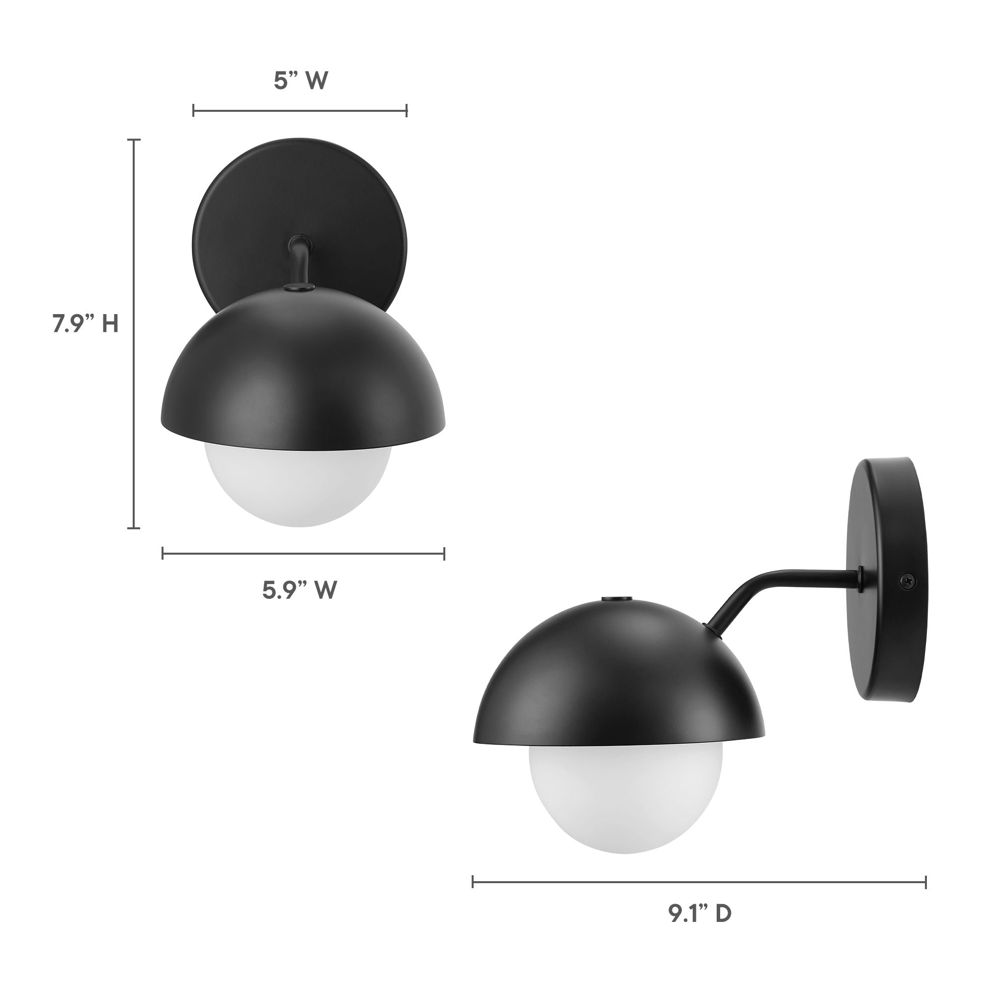 Eclipse Globe Wall Sconce by Modway - Best Buy Furniture