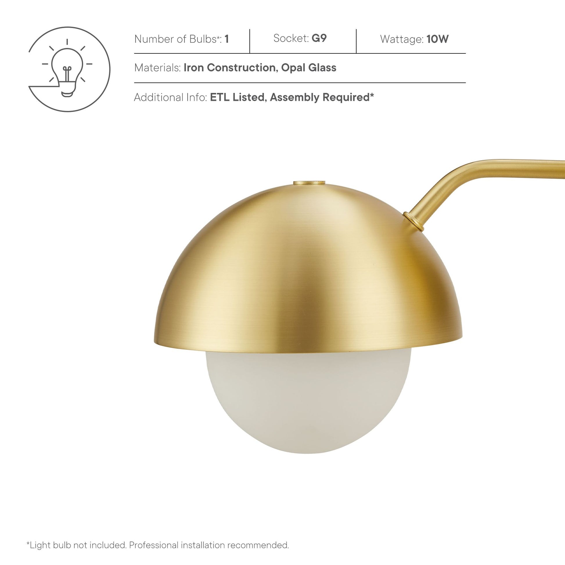 Eclipse Globe Wall Sconce by Modway - Best Buy Furniture