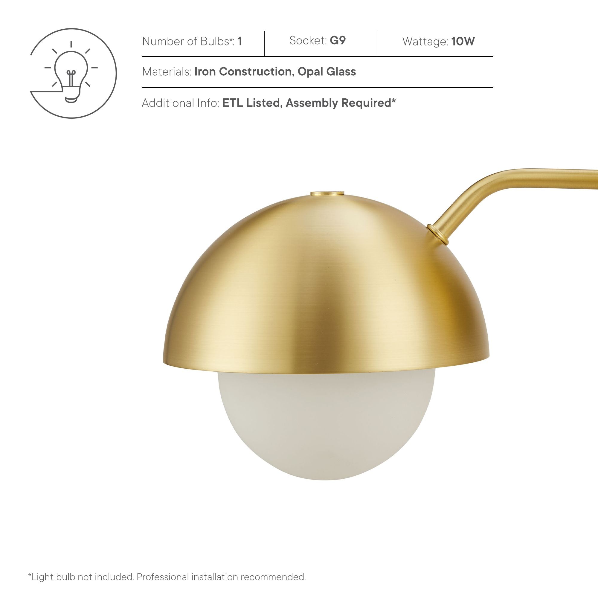 Eclipse Globe Wall Sconce by Modway - Best Buy Furniture