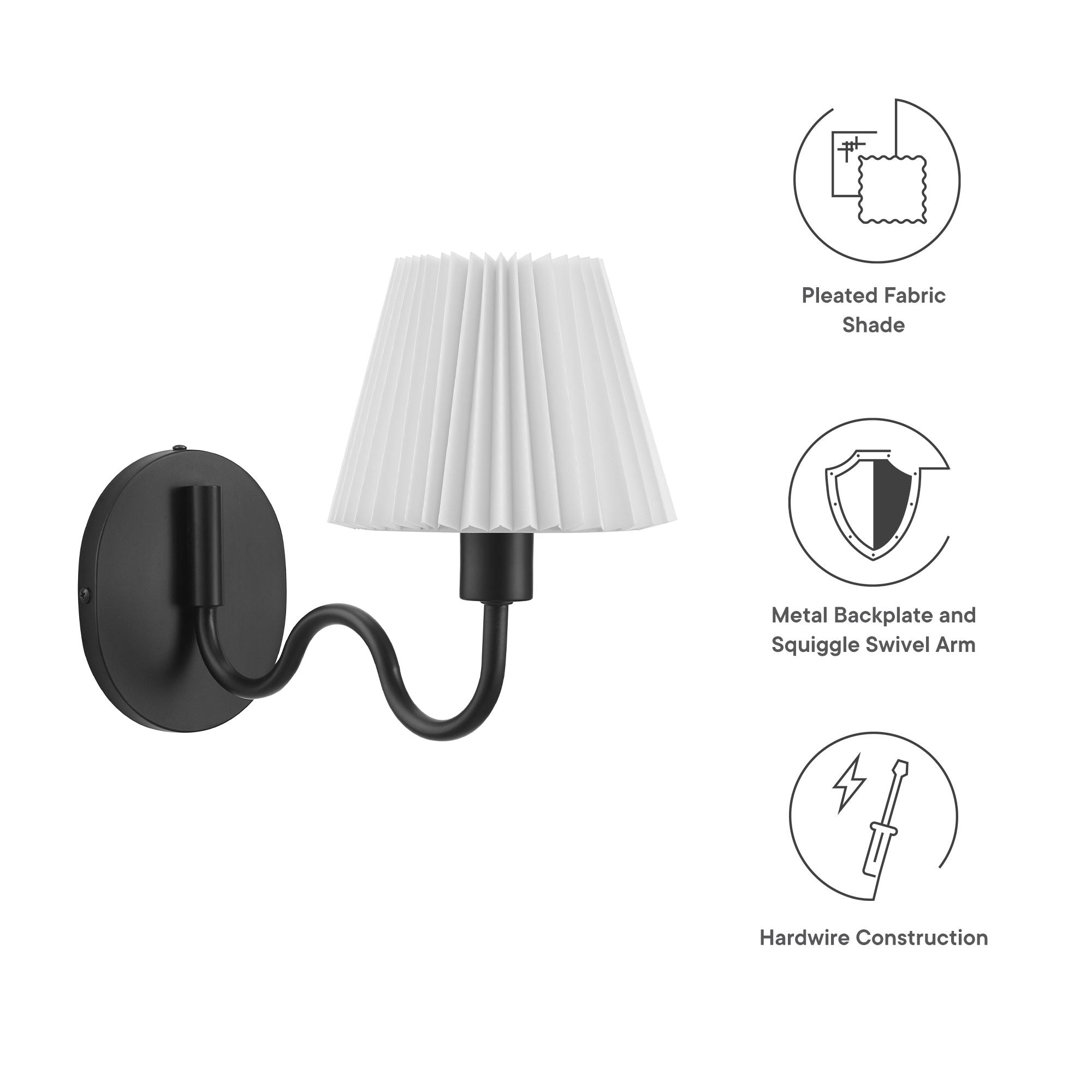 Wave Squiggle Arm Wall Sconce by Modway - Best Buy Furniture