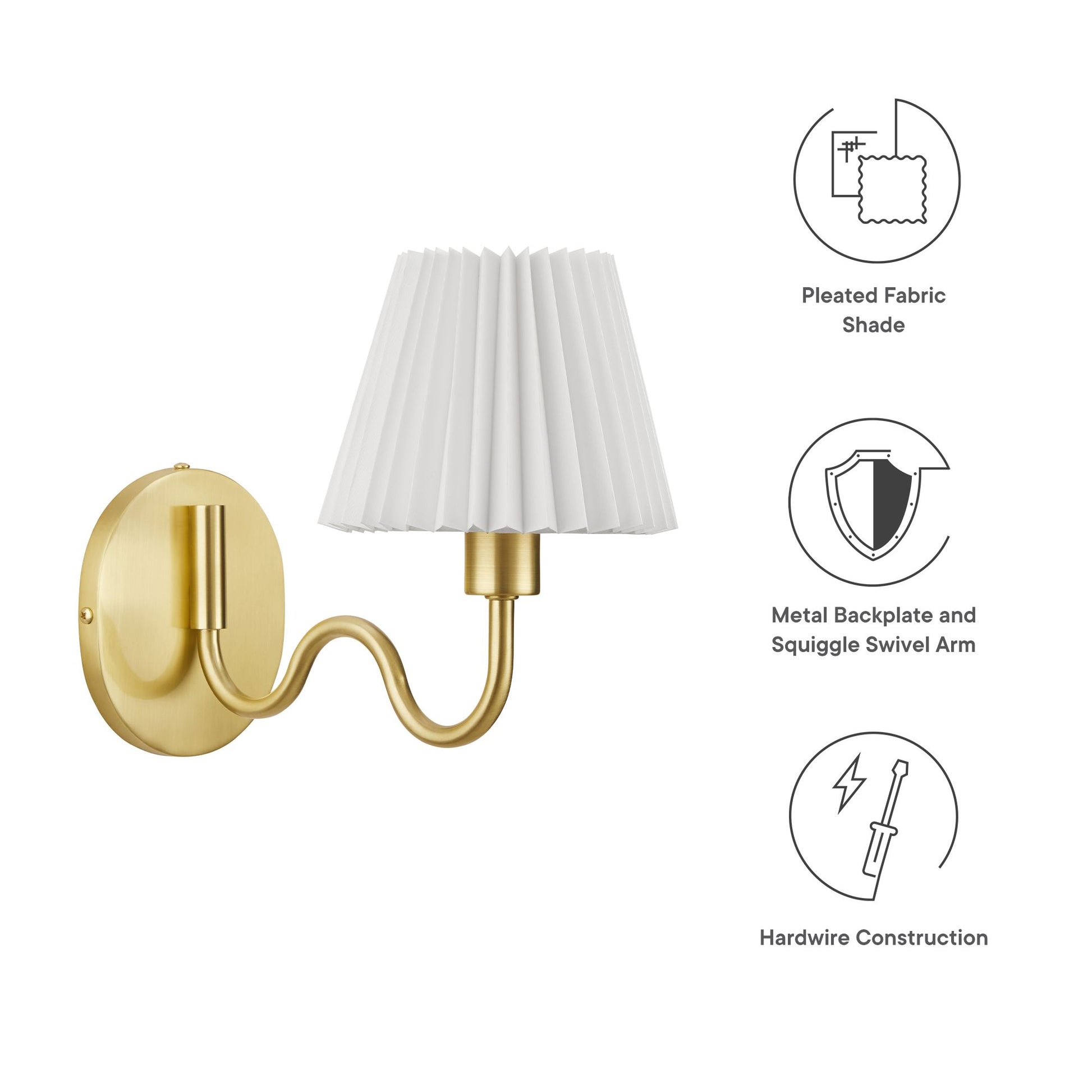 Wave Squiggle Arm Wall Sconce by Modway - Best Buy Furniture
