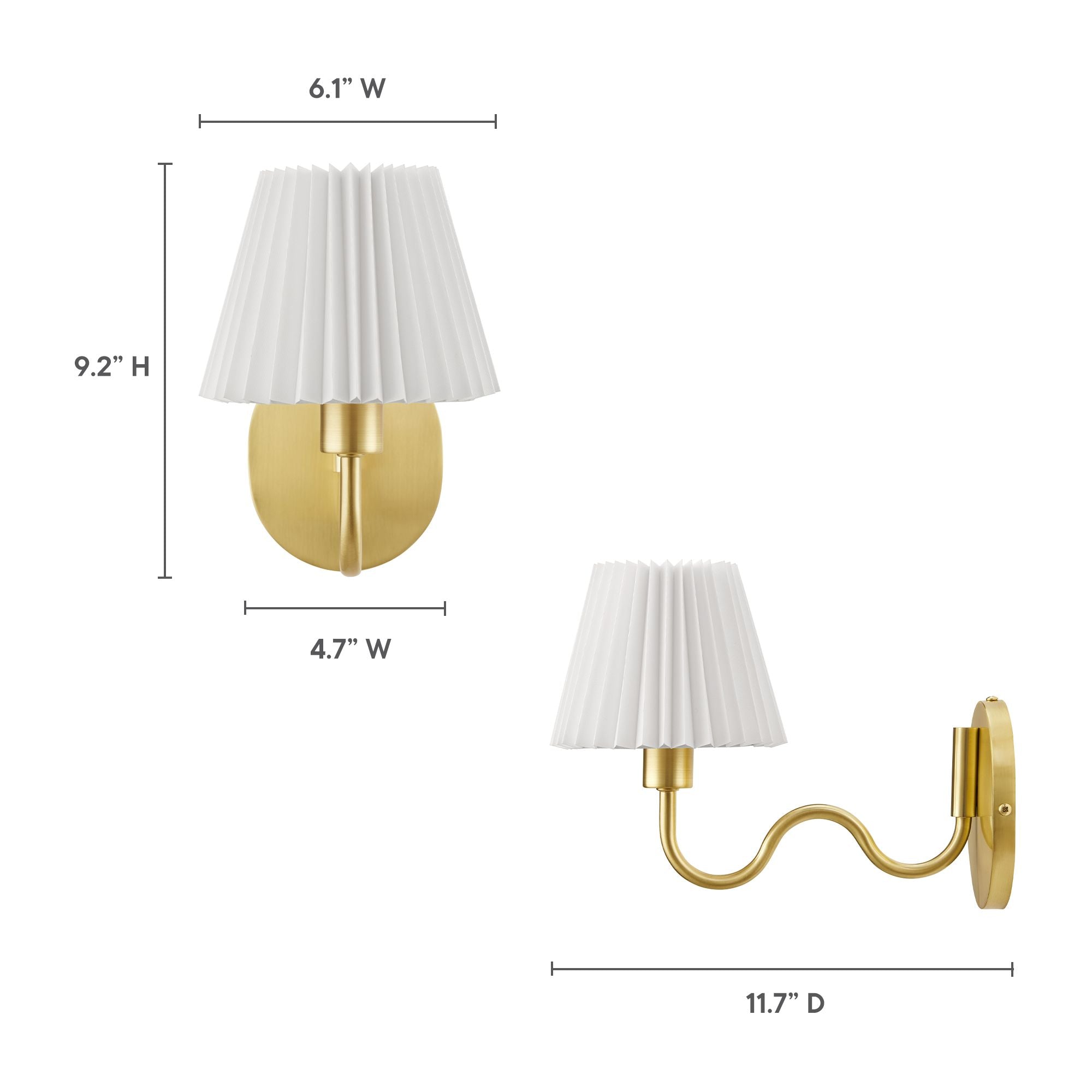 Wave Squiggle Arm Wall Sconce by Modway - Best Buy Furniture