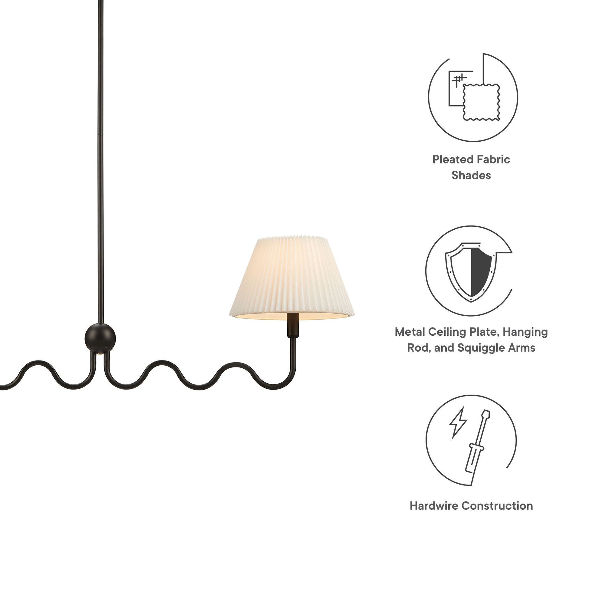Wave Squiggle 2-Arm Pendant Light by Modway - Best Buy Furniture