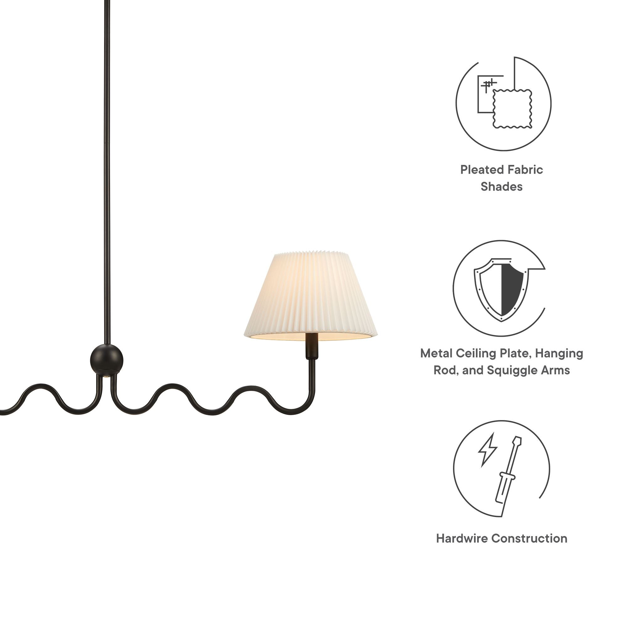 Wave Squiggle 2-Arm Pendant Light by Modway - Best Buy Furniture