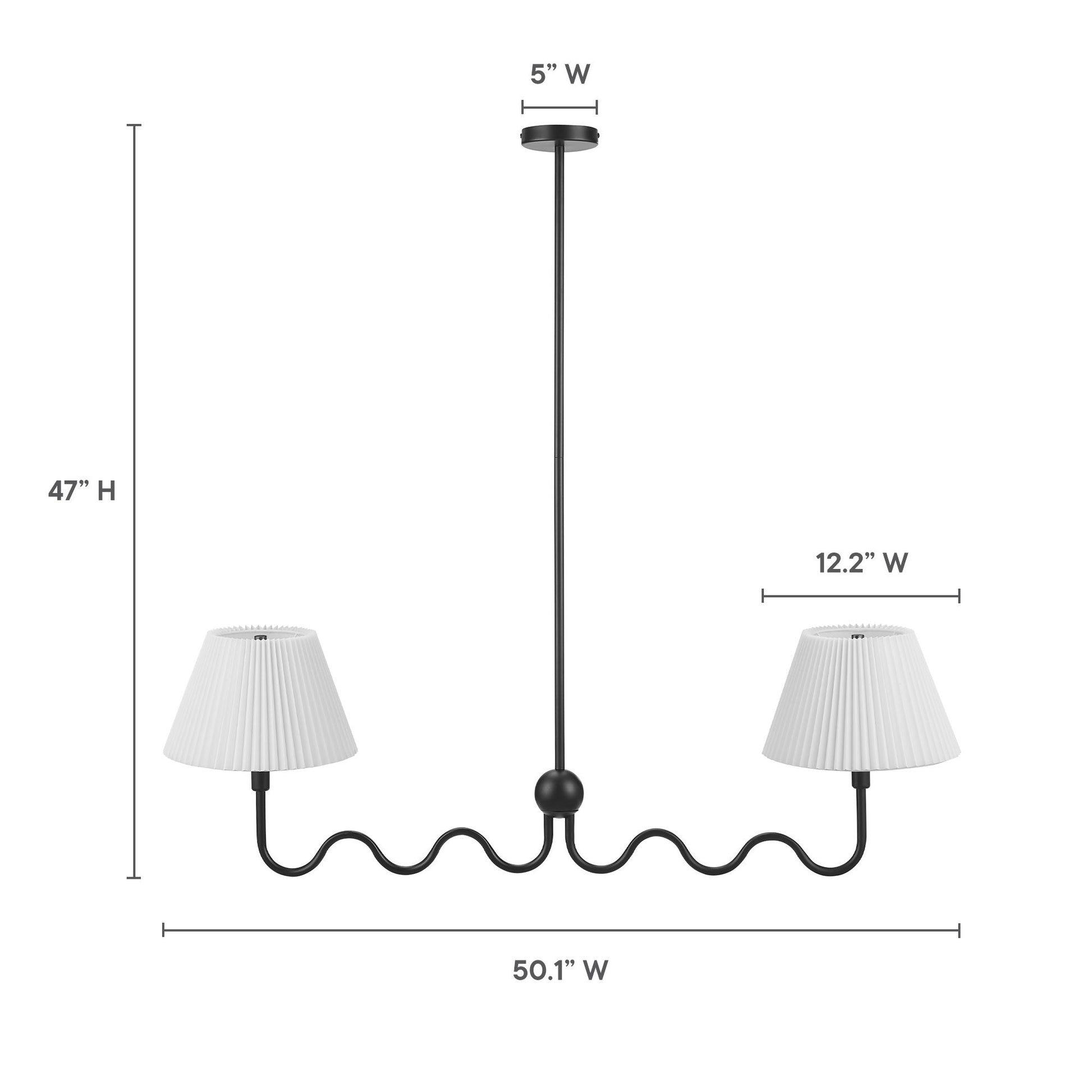 Wave Squiggle 2-Arm Pendant Light by Modway - Best Buy Furniture