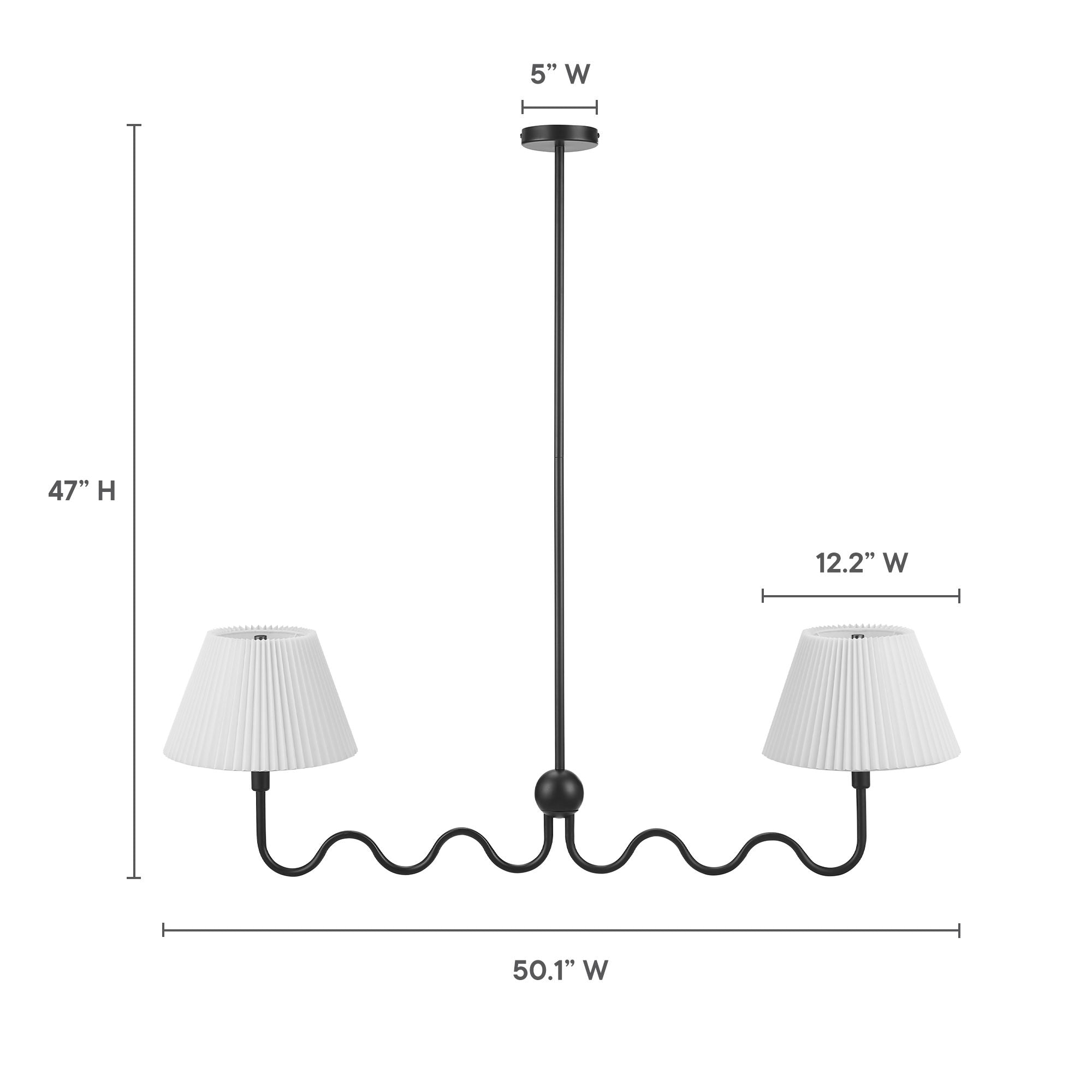 Wave Squiggle 2-Arm Pendant Light by Modway - Best Buy Furniture