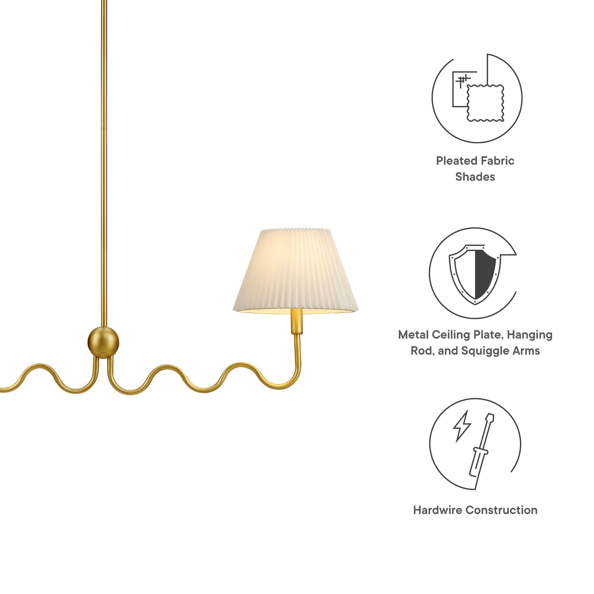 Wave Squiggle 2-Arm Pendant Light by Modway - Best Buy Furniture