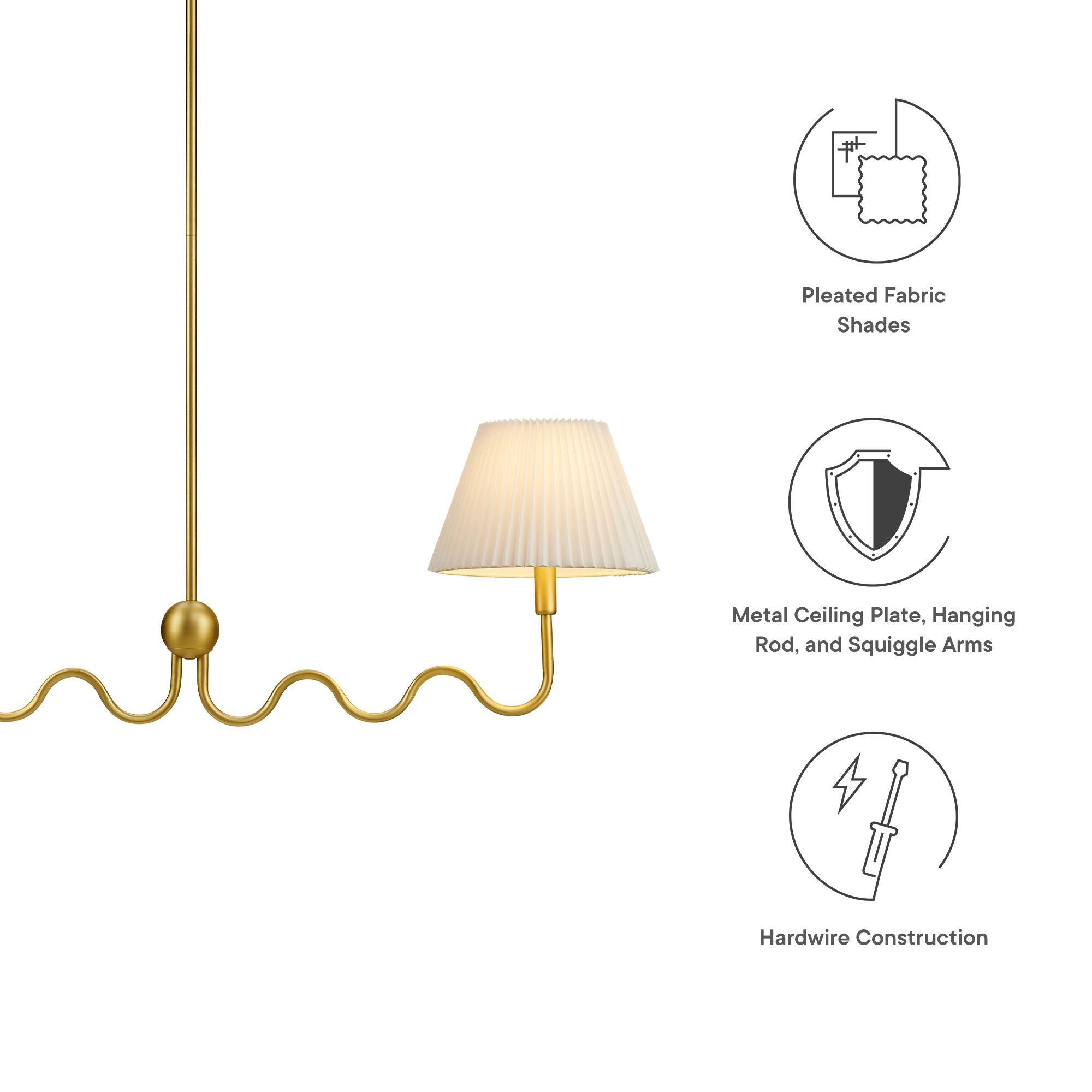 Wave Squiggle 2-Arm Pendant Light by Modway - Best Buy Furniture