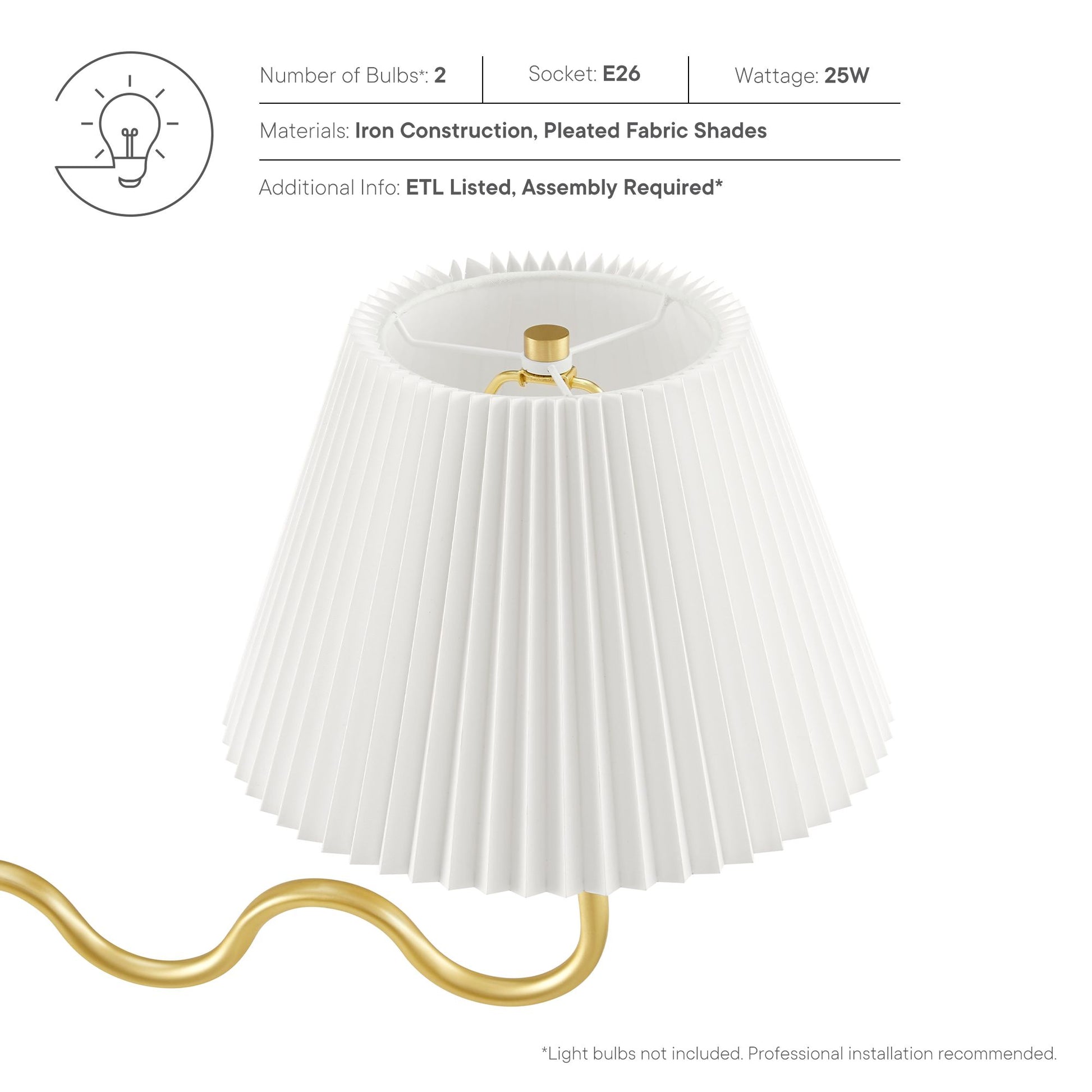 Wave Squiggle 2-Arm Pendant Light by Modway - Best Buy Furniture