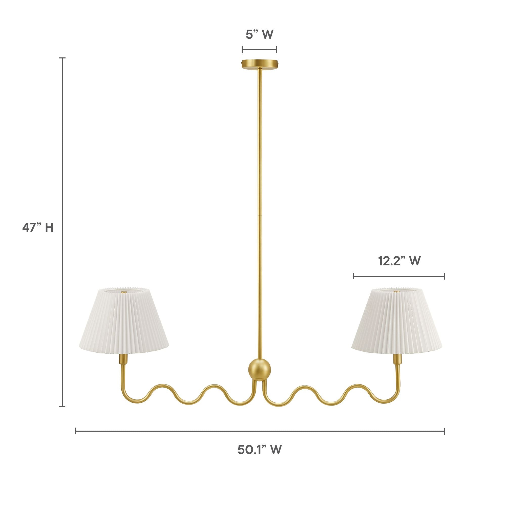 Wave Squiggle 2-Arm Pendant Light by Modway - Best Buy Furniture