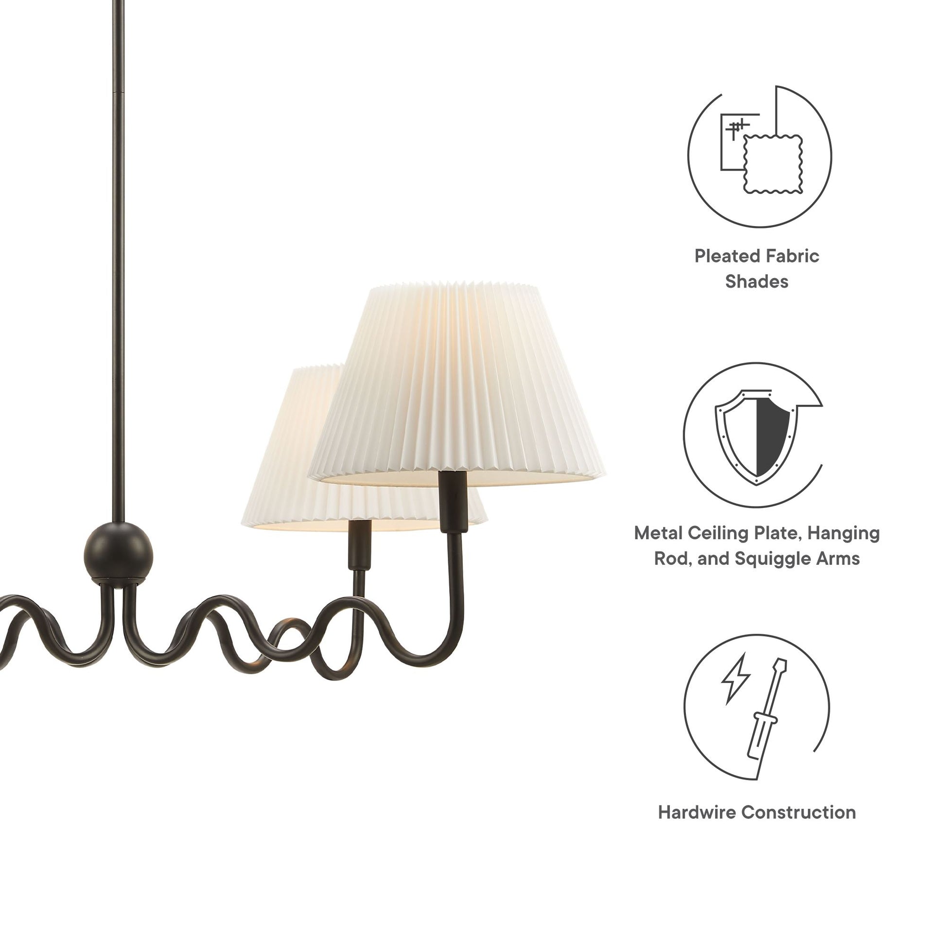 Wave Squiggle 4-Arm Pendant Light by Modway - Best Buy Furniture