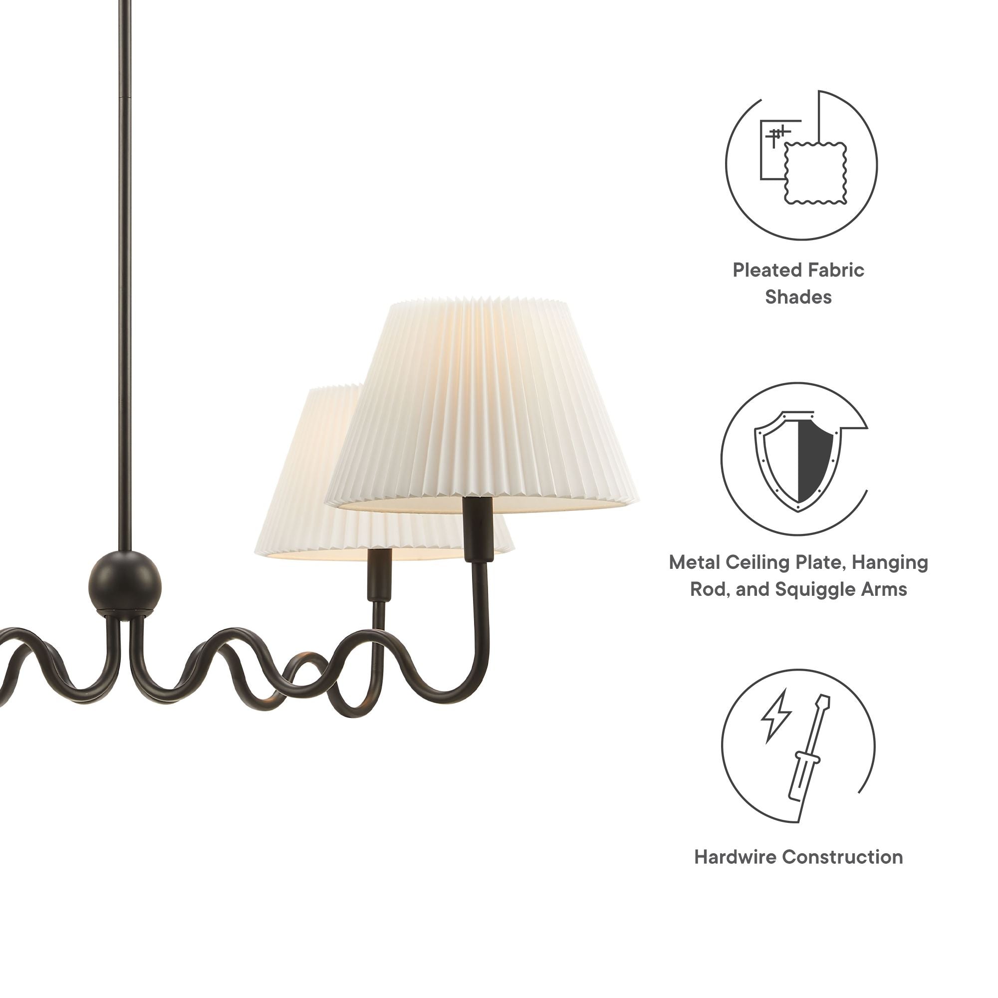 Wave Squiggle 4-Arm Pendant Light by Modway - Best Buy Furniture