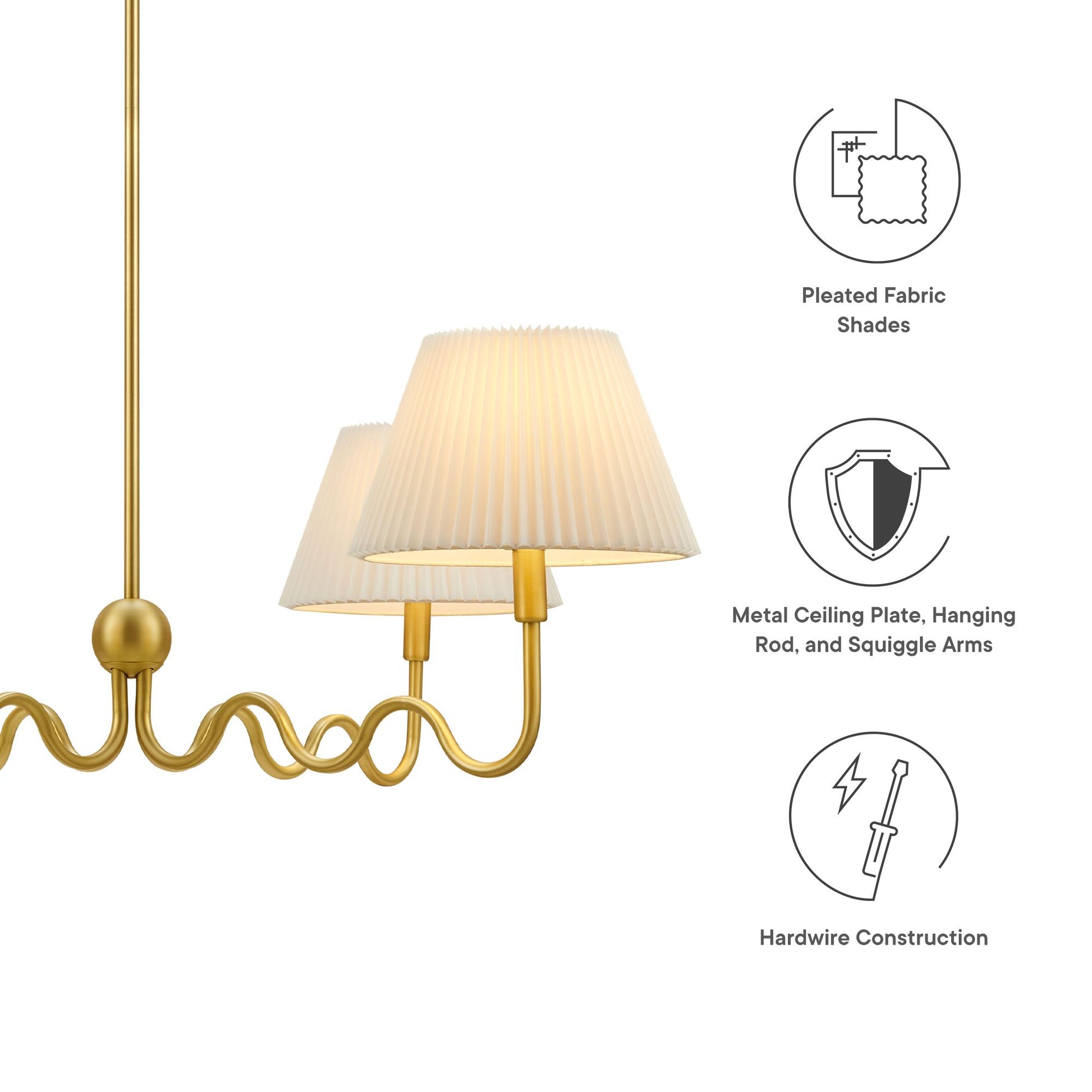 Wave Squiggle 4-Arm Pendant Light by Modway - Best Buy Furniture