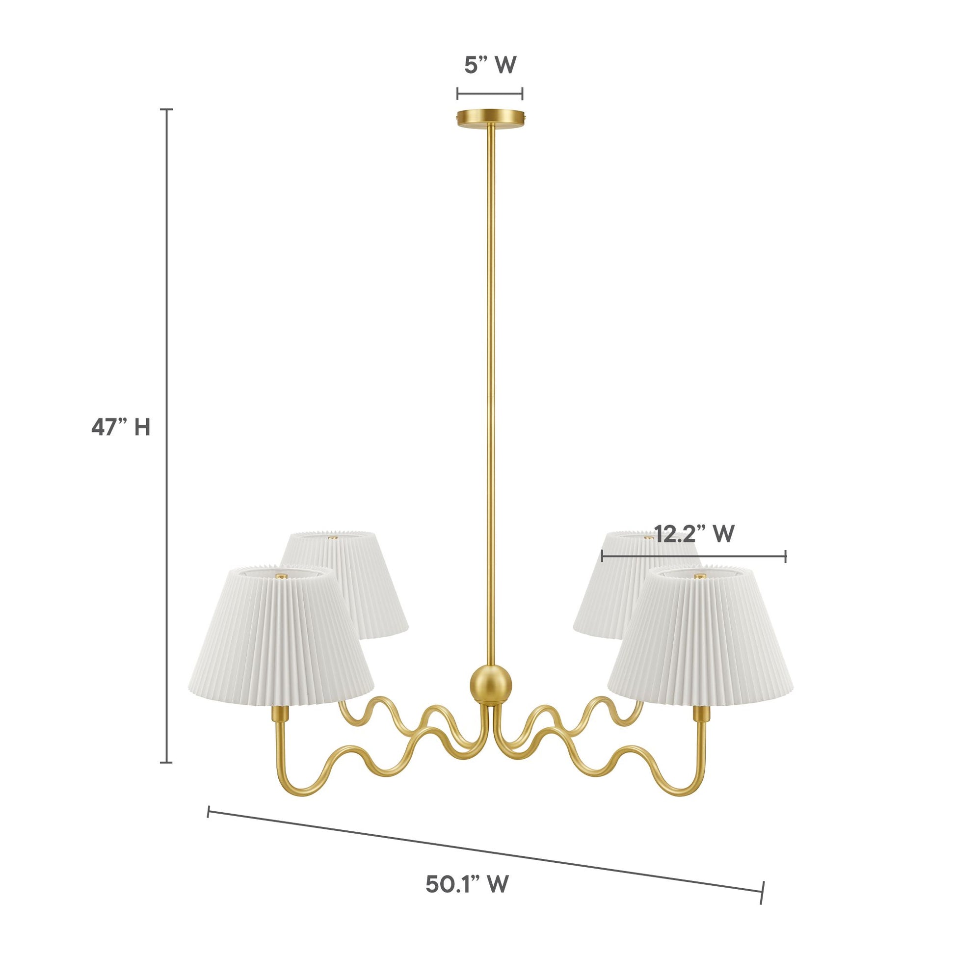Wave Squiggle 4-Arm Pendant Light by Modway - Best Buy Furniture